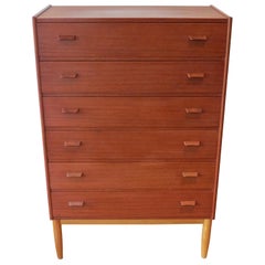 Danish Teak Chest of Drawers by Poul Volther for Munch Slageise, Denmark, 1960s