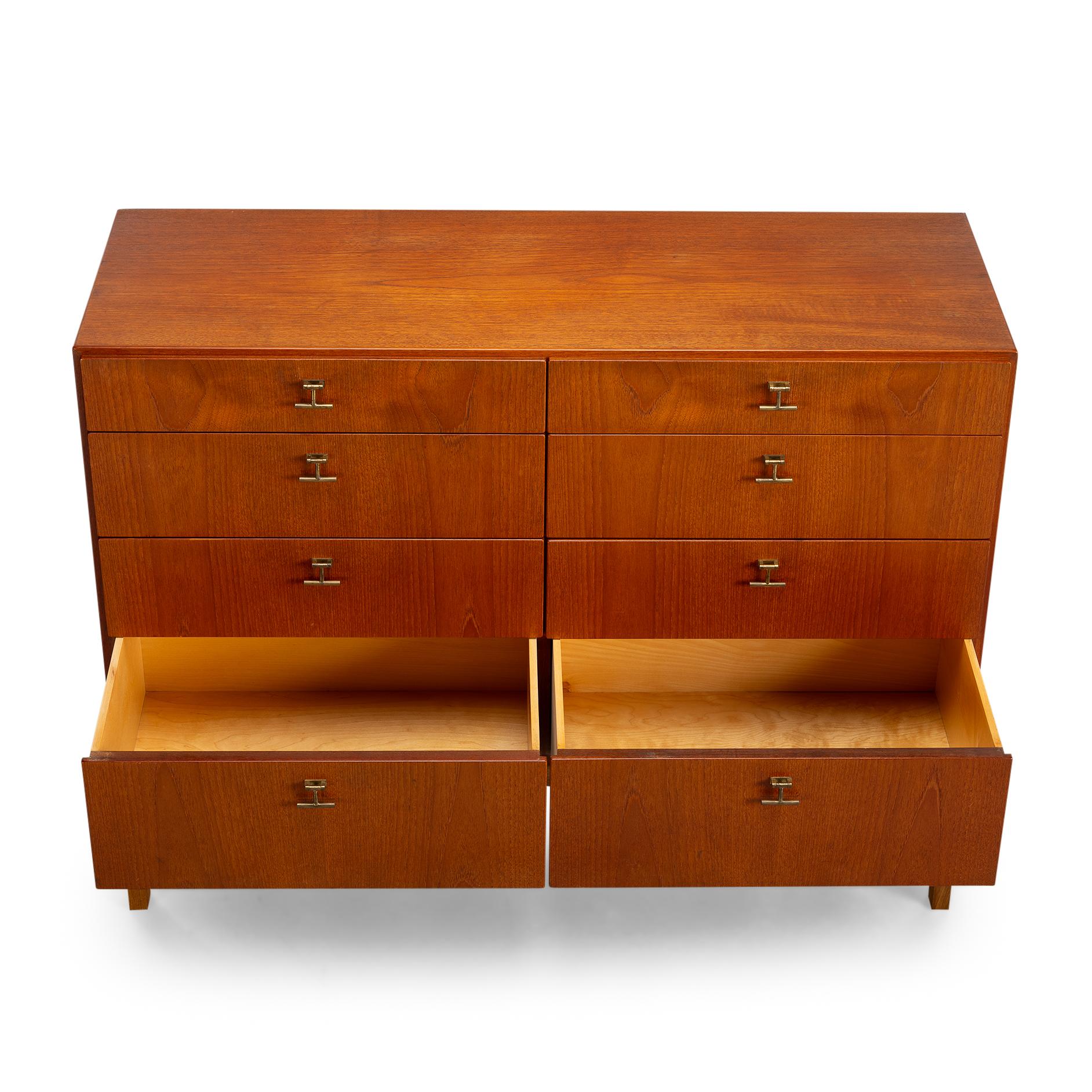 Beech Danish Teak Chest of Drawers No. 234 by Børge Mogensen for FDB Mobler, 1960s