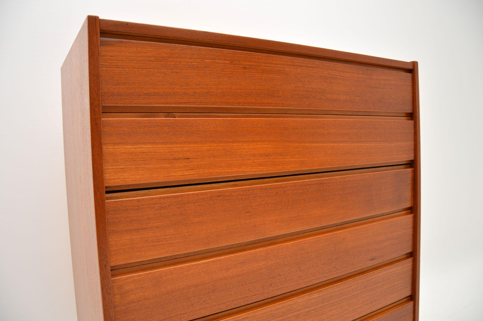 Mid-Century Modern Danish Teak Chest of Drawers Vintage, 1960’s