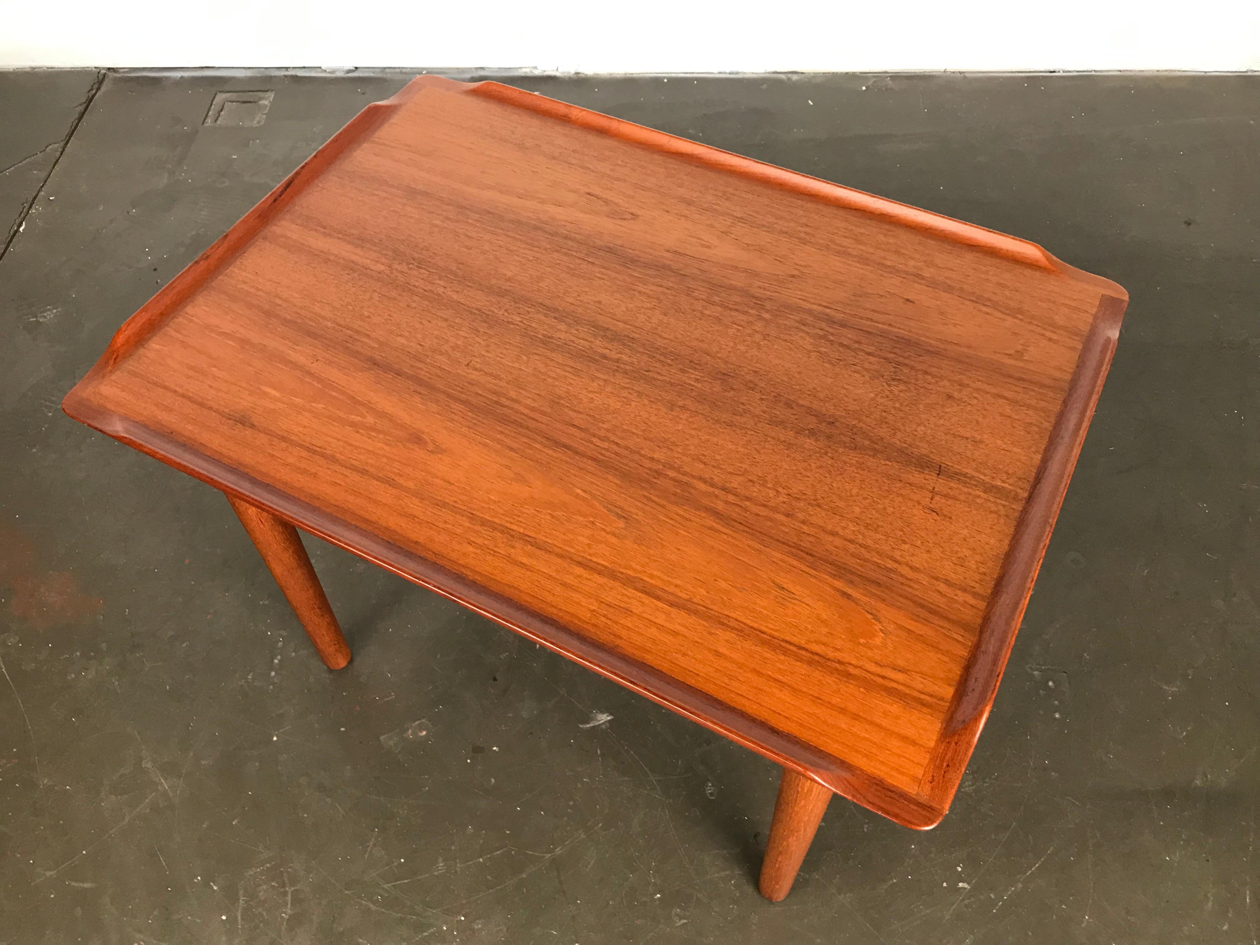 Danish Teak Coffee or Side Table by Georg Jensen for Kubus, 1960s In Good Condition In Framingham, MA