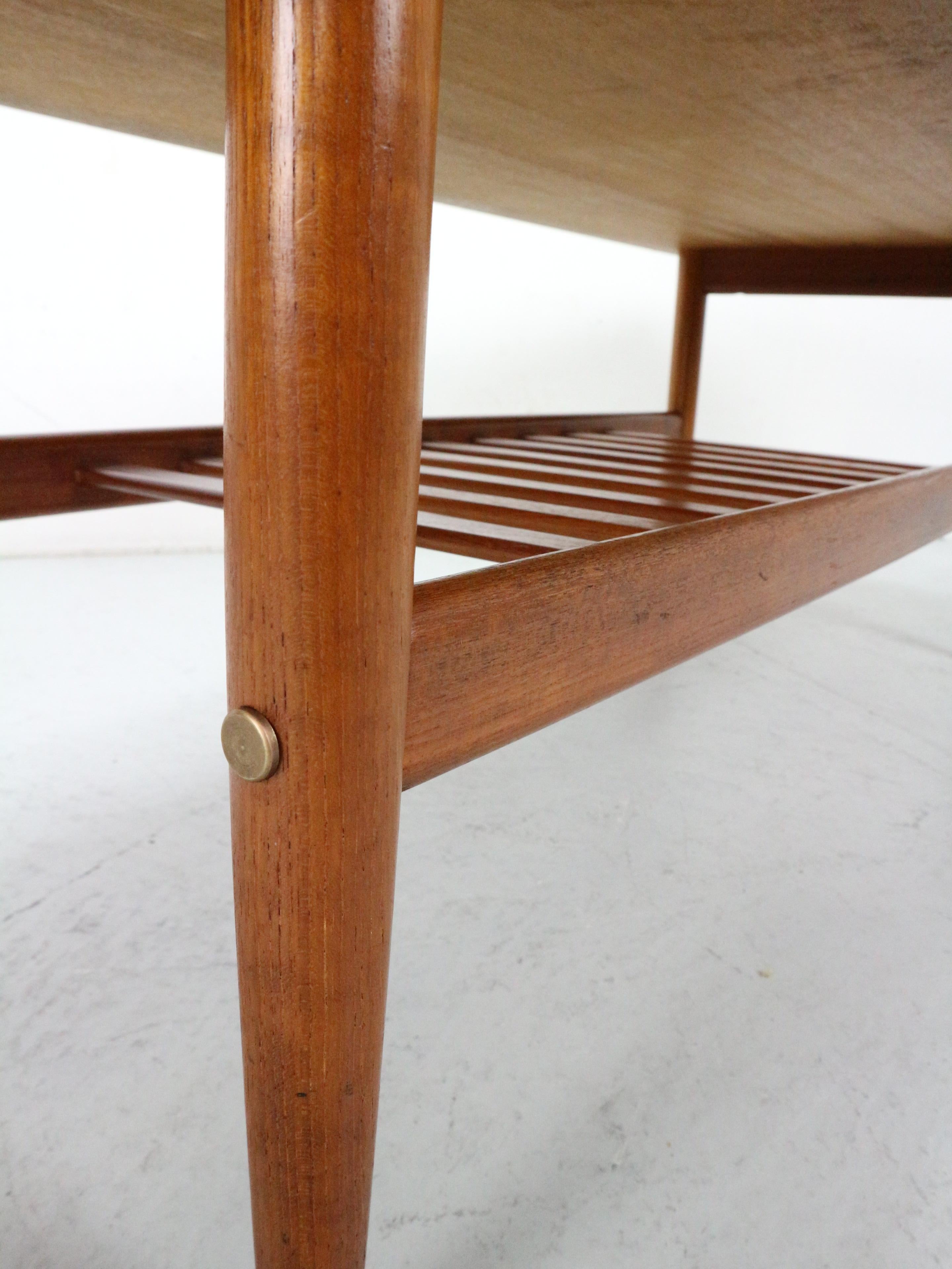 Danish teak coffee table attributed to Grete Jalk, 1960's For Sale 4