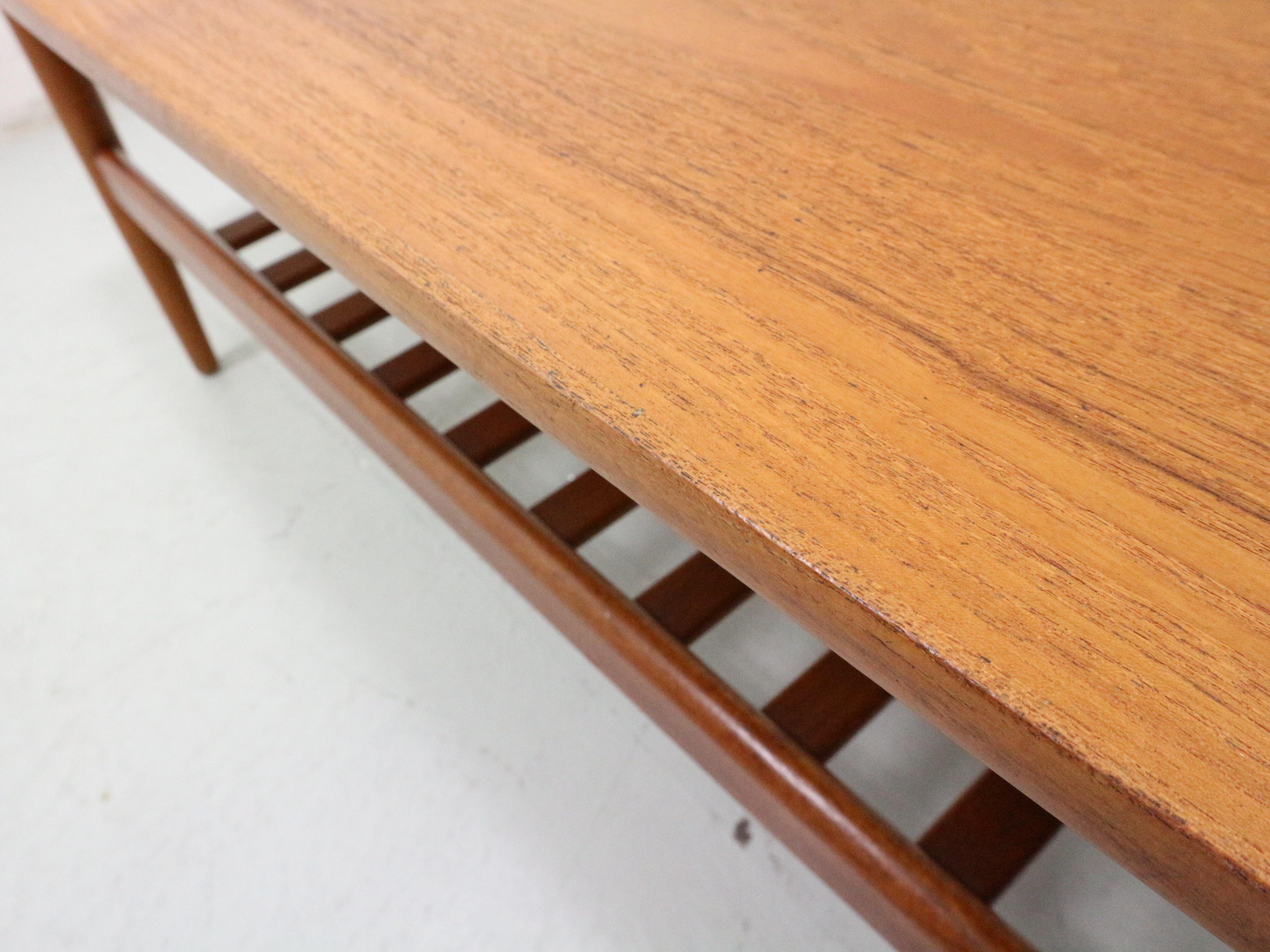 Danish teak coffee table attributed to Grete Jalk, 1960's For Sale 7