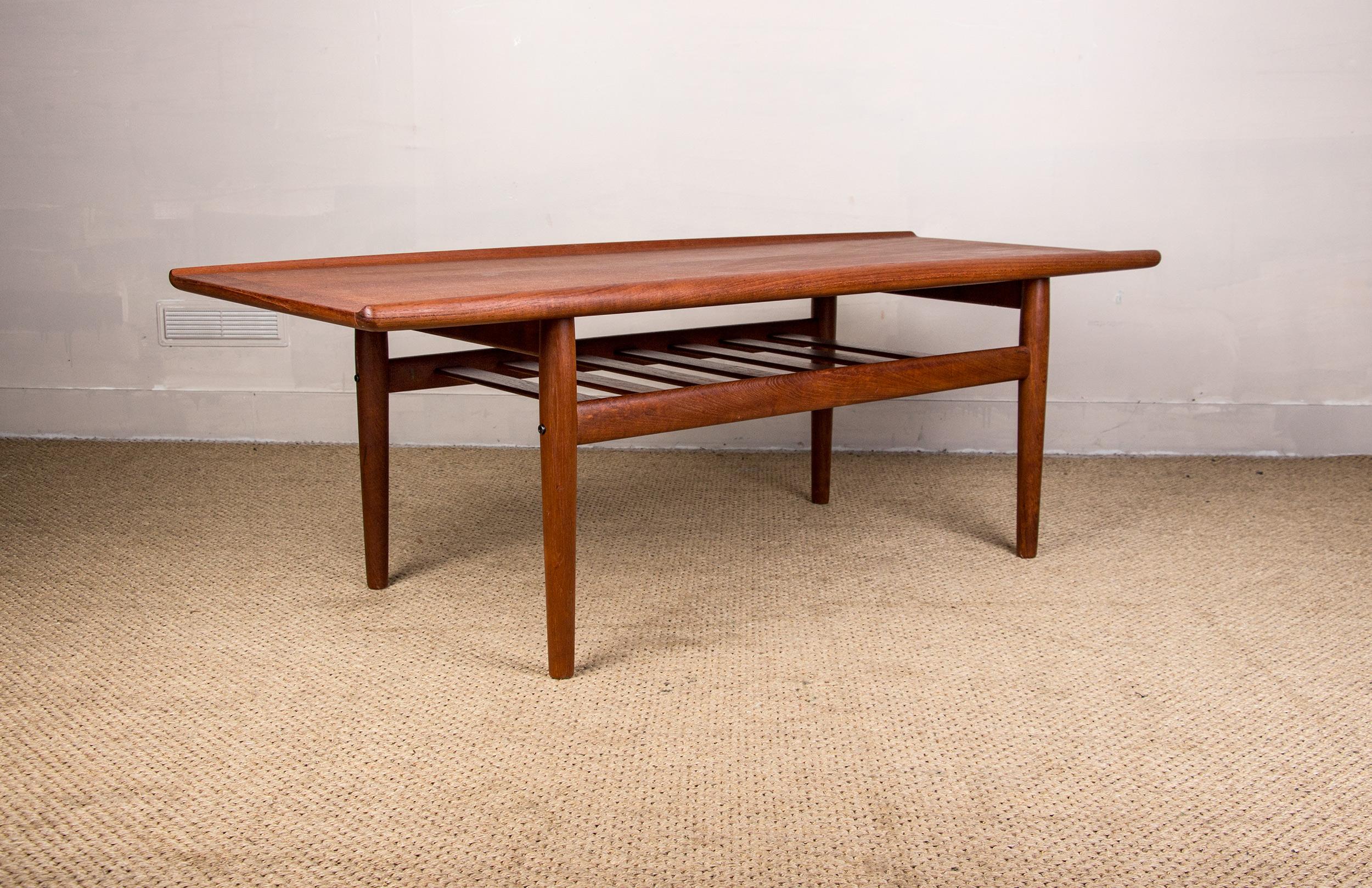 Danish Teak Coffee Table by Grete Jalk for Glostrup Mobelfabrik, 1960 1