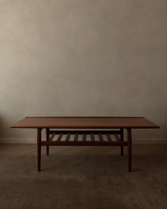 Danish teak coffee table by Grete Jalk with slatted frame, 1960s