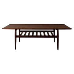 Danish teak coffee table by Grete Jalk with slatted frame, 1960s