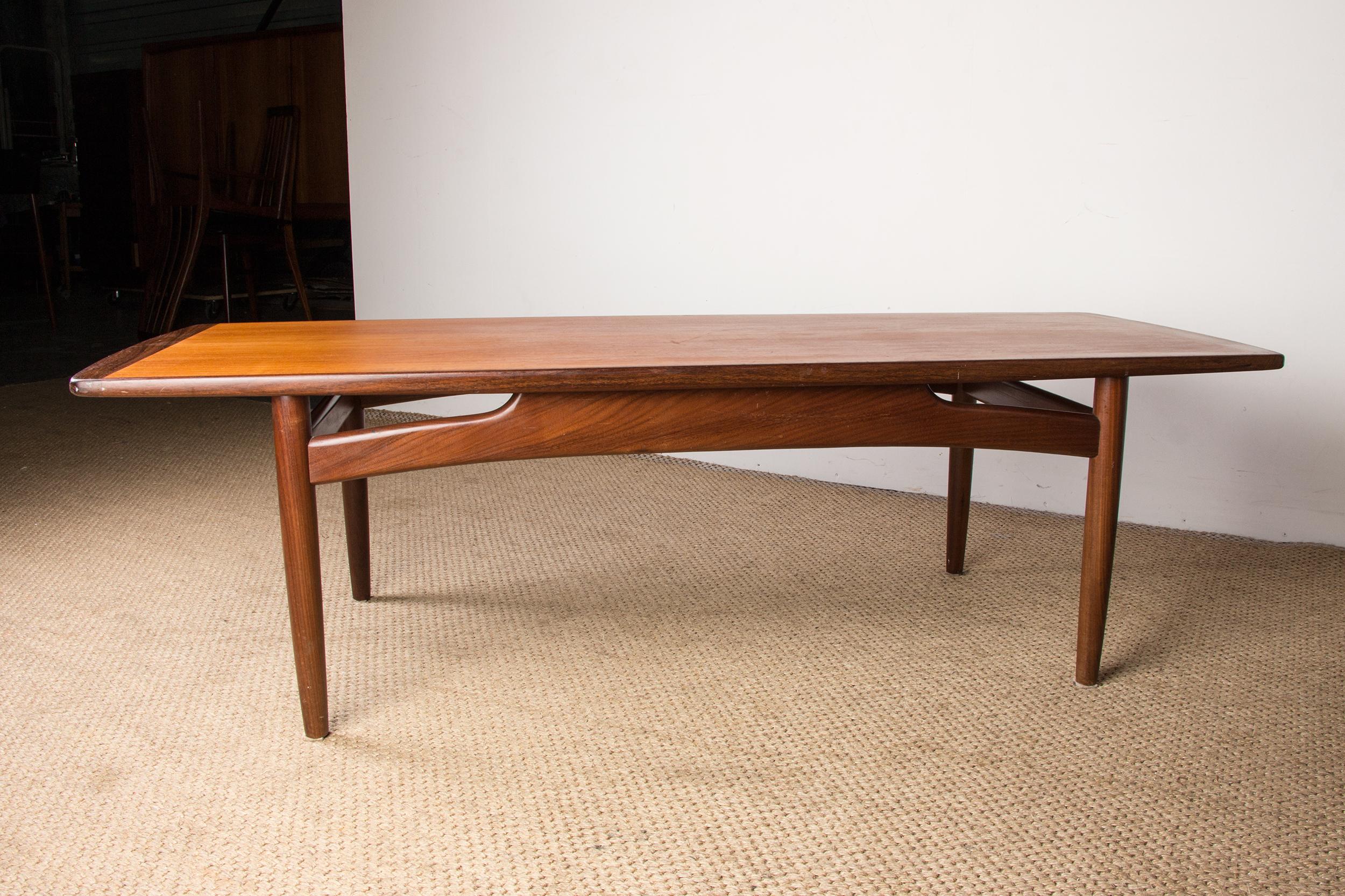 Danish Teak Coffee Table by HE Mobler 1960 For Sale 10