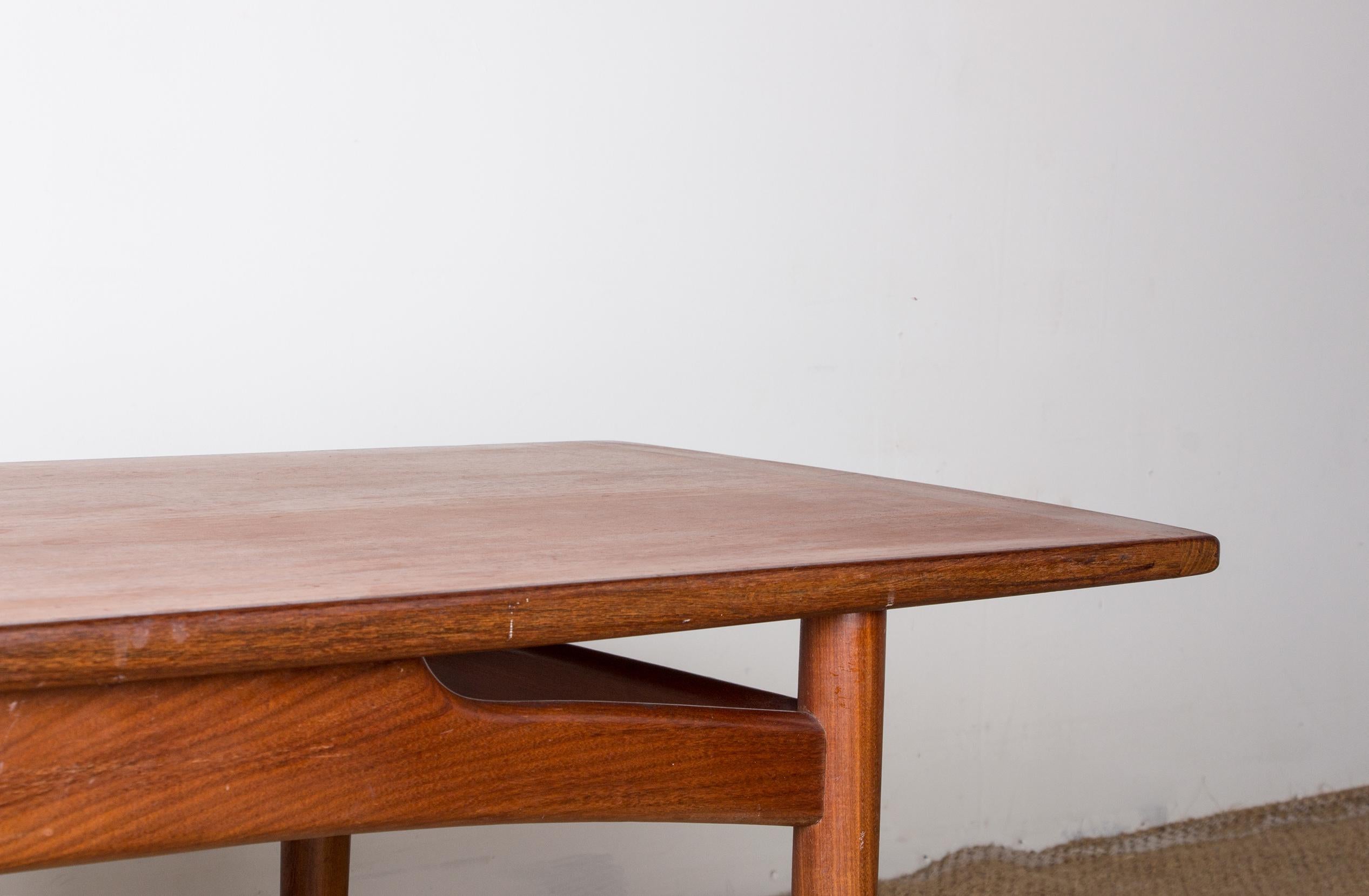 Danish Teak Coffee Table by HE Mobler 1960 For Sale 2