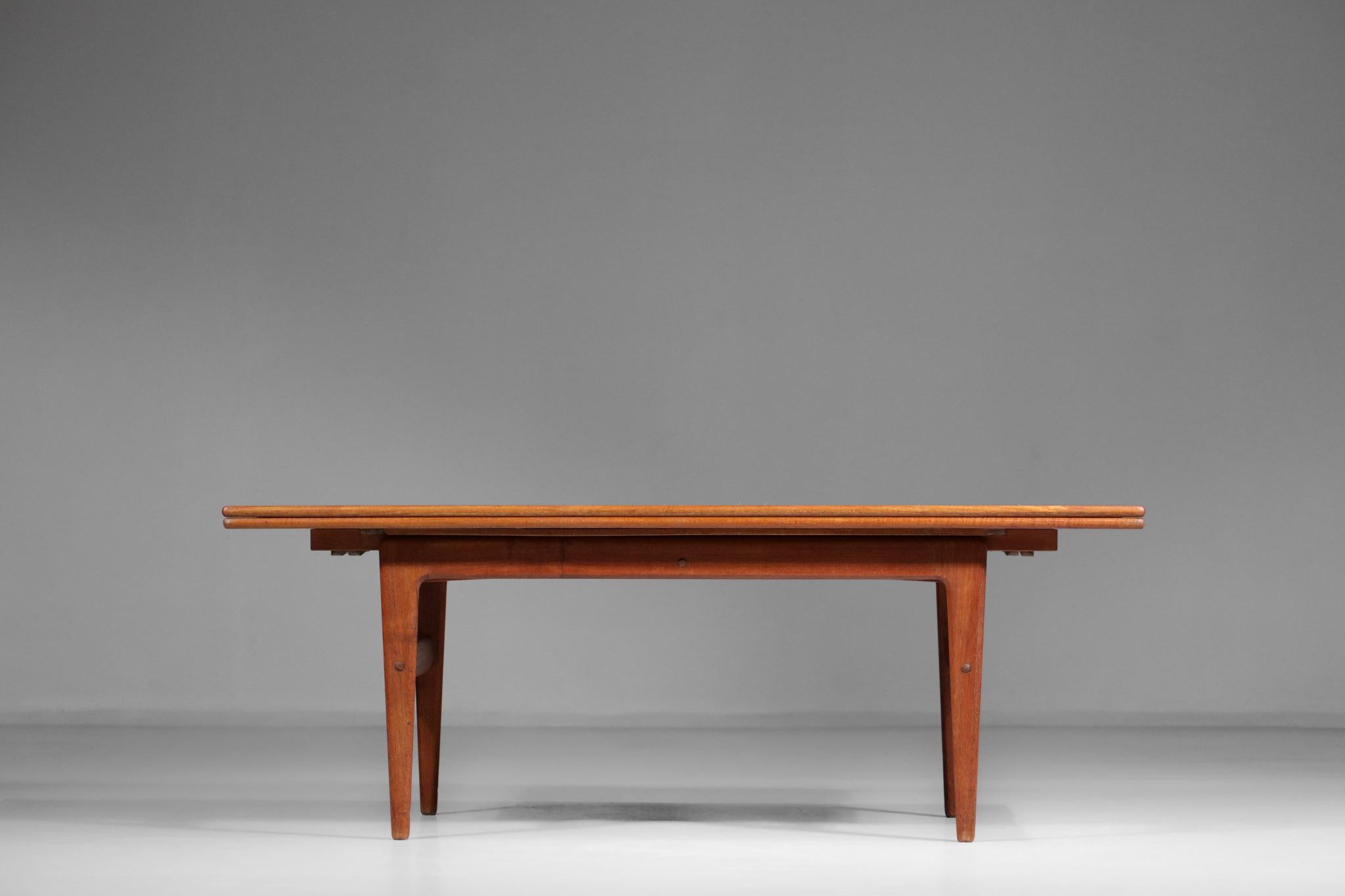 Danish Teak Coffee Table Convertible into a Dining Table Scandinavian Teak 6