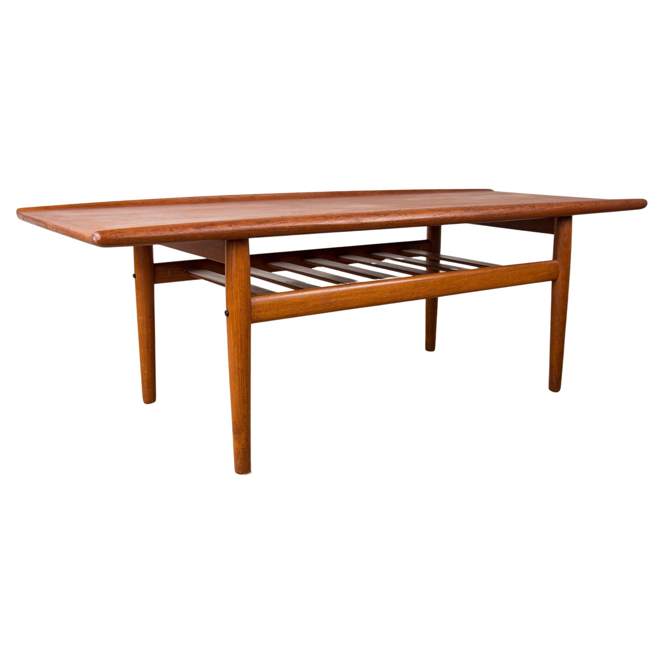 Danish teak coffee table, two levels, by Grete Jalk/Glostrup Mobelfabrik 1960.