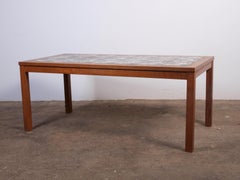 Danish Teak coffee Table with Ceramic Tile Top, 1960s