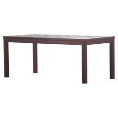 Dänischer Couchtisch aus Teakholz mit Keramikfliesenplatte, 1960er Jahre