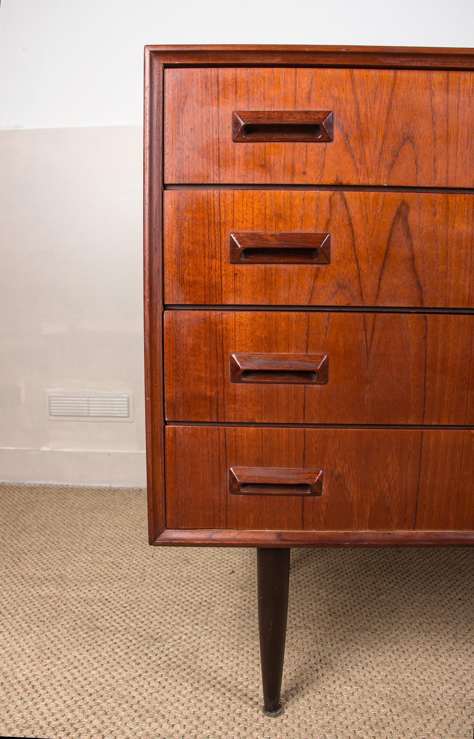 Mid-20th Century Danish Teak Commode by Borge Mogensen for Soborg Mobelfabrik, 1960s