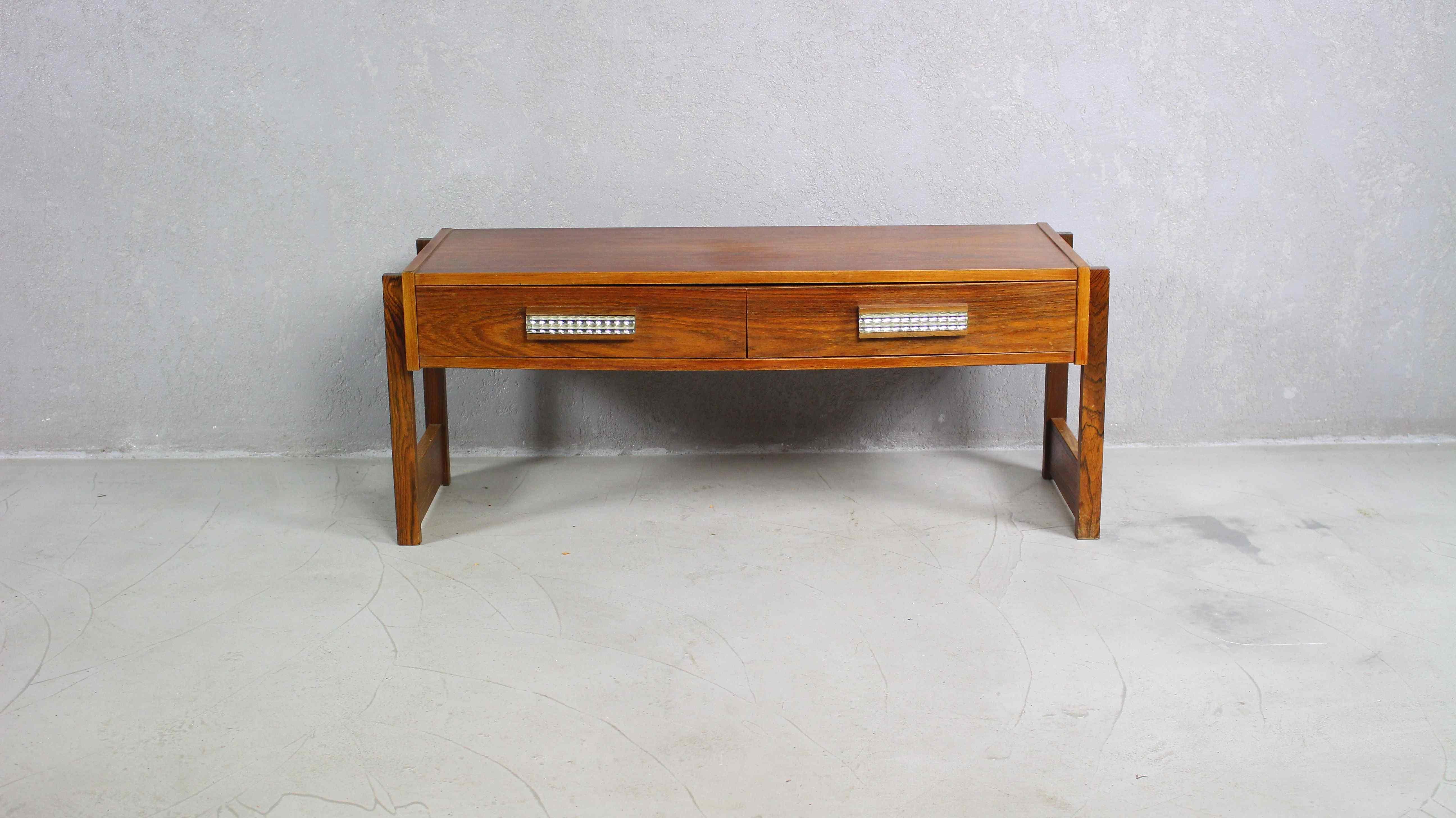 20th Century Danish Teak Console with Mirror, 1960s For Sale