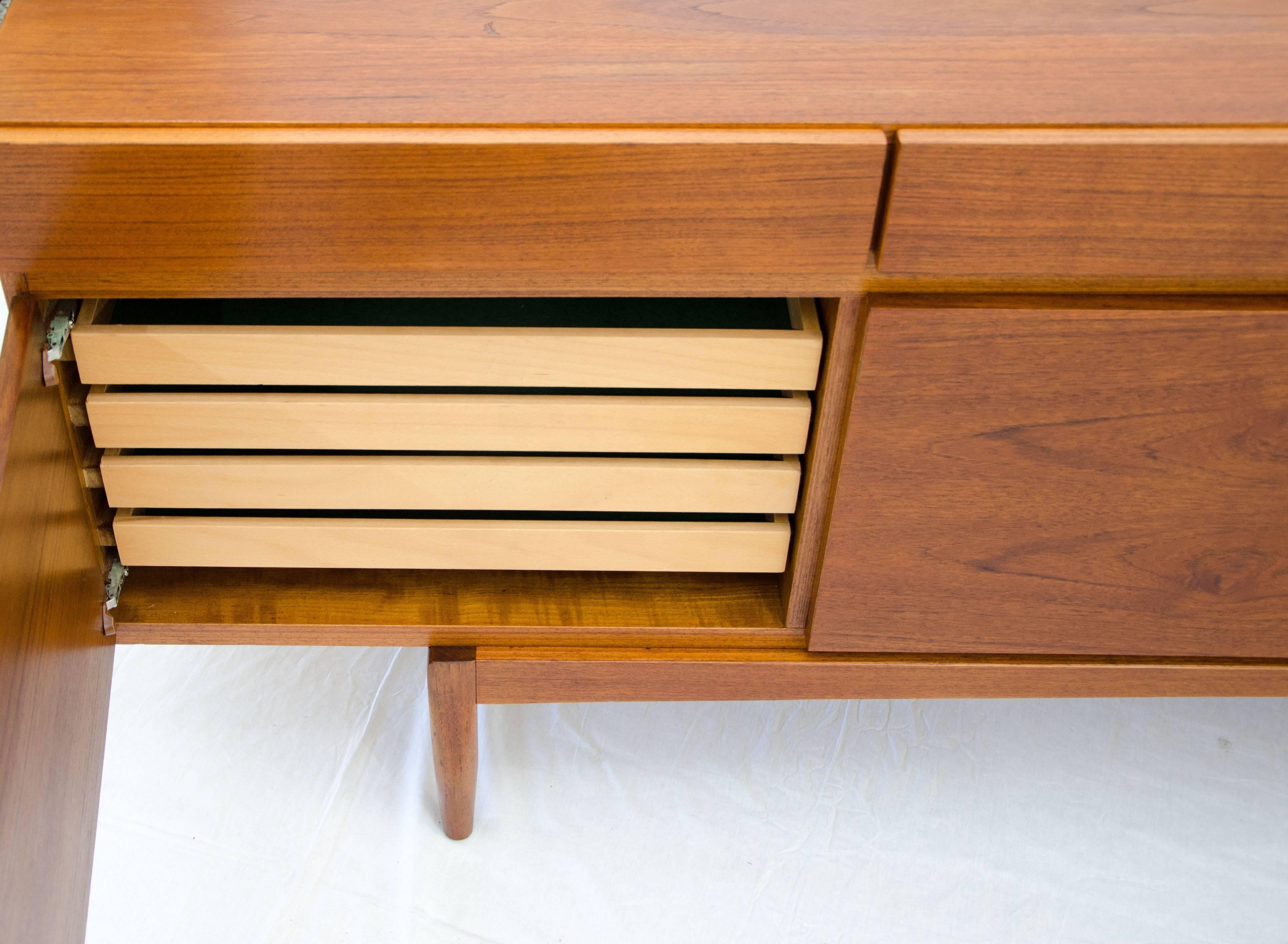 Danish Teak Credenza, Ib Kofod-Larsen  In Excellent Condition In Crockett, CA