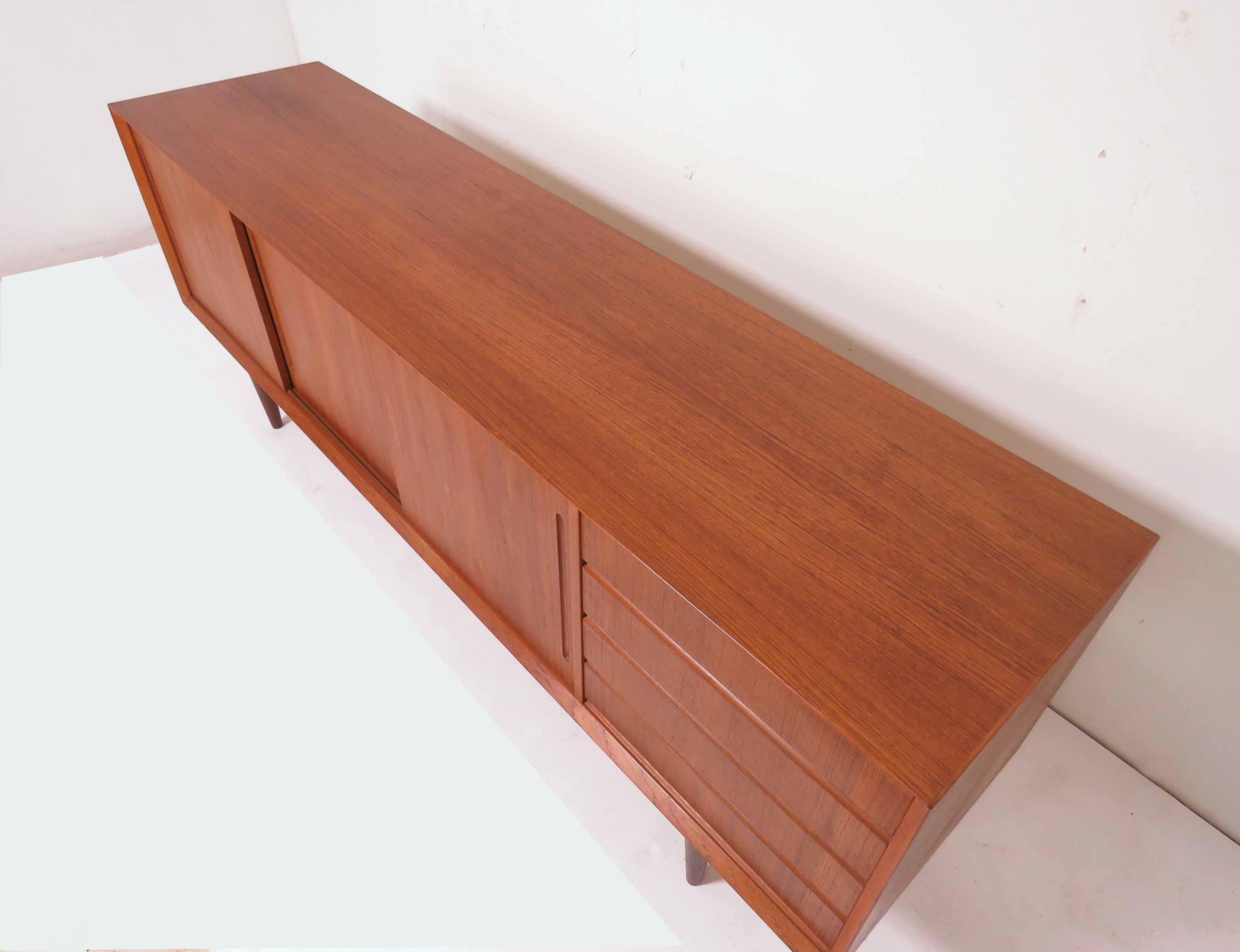 Scandinavian Modern Danish Teak Credenza by Alderslyst Mobelfabrik, circa 1960s