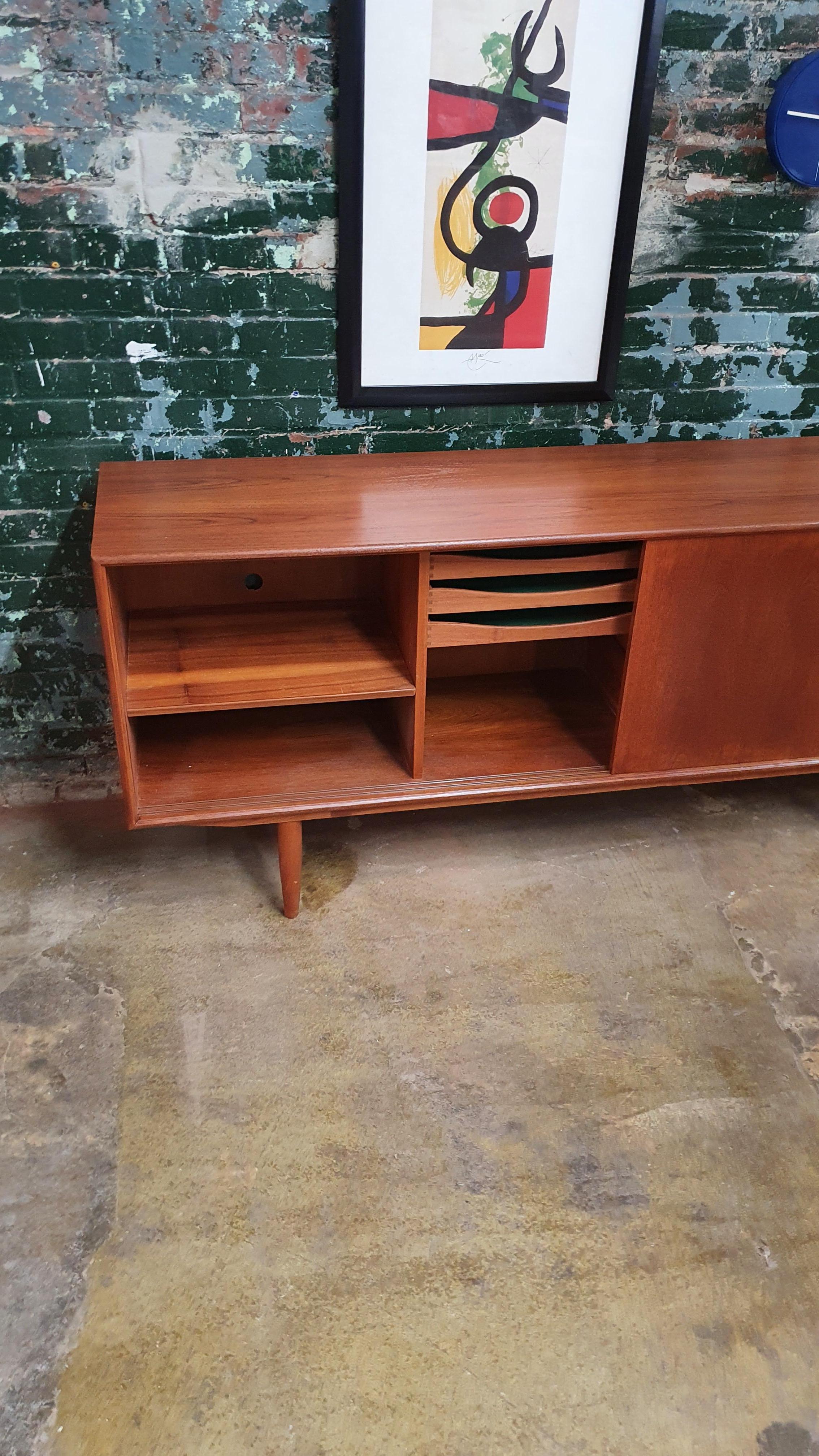 Scandinavian Modern Danish Teak Credenza by Axel Christiansen for ACO Mobler