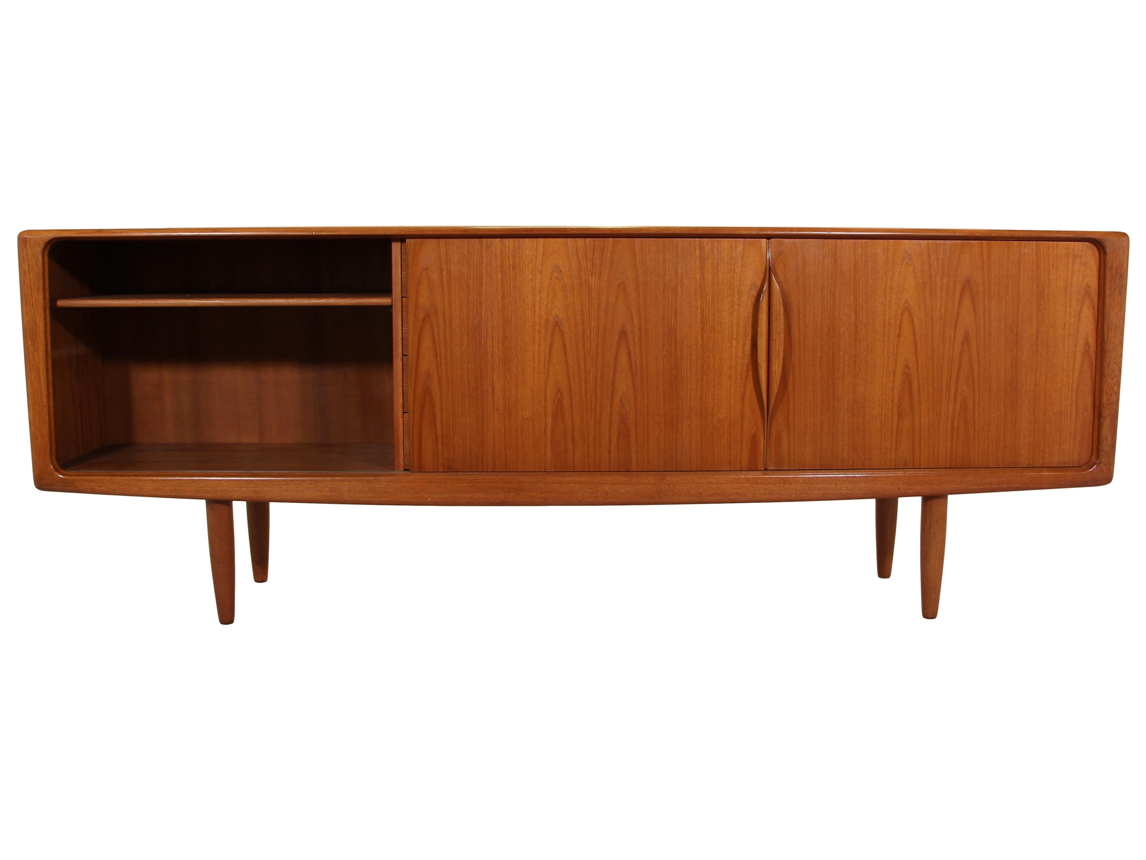 Mid-Century Modern Danish Teak Credenza by Bramin For Sale