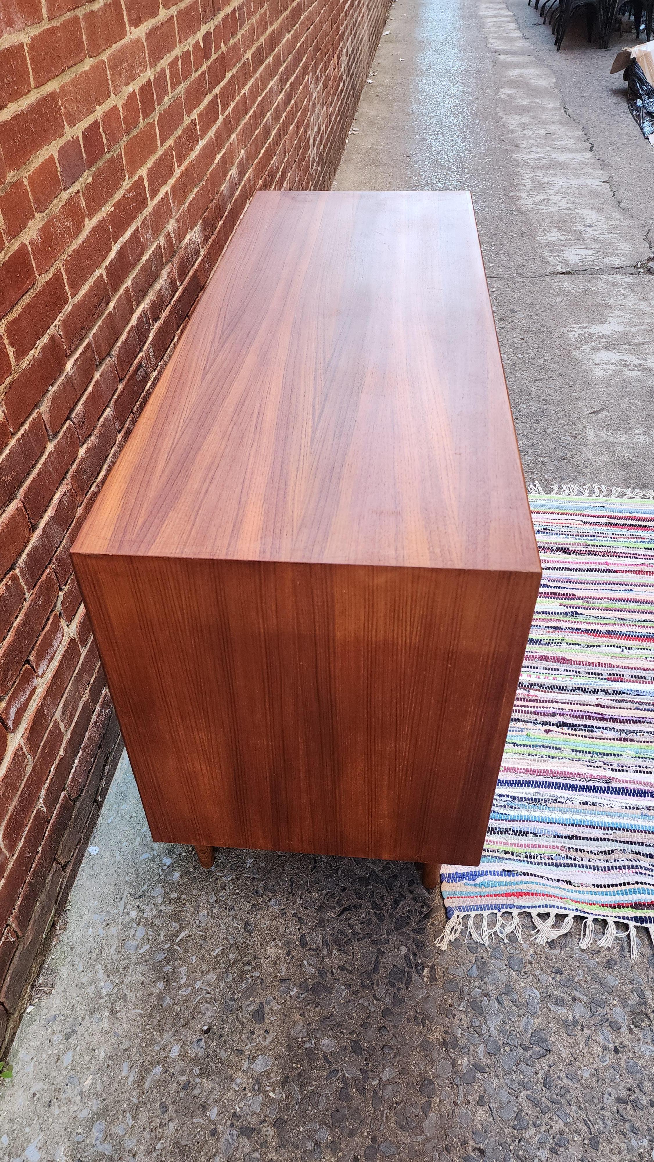 Danish Teak Credenza by E. Brouer In Good Condition In Frederick, MD