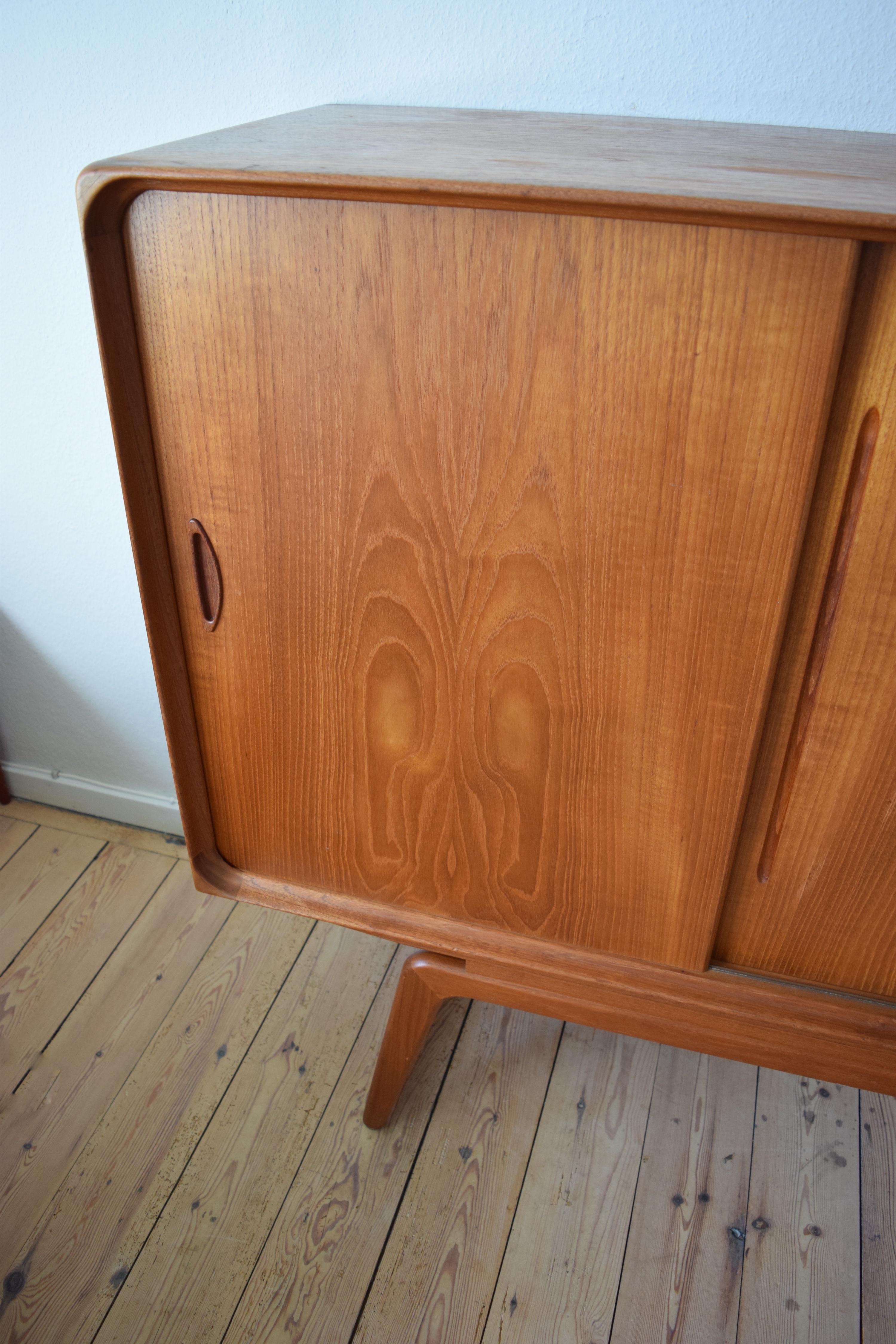 Danish Teak Credenza from Clausen & Son, 1950s In Good Condition In Nyborg, DK