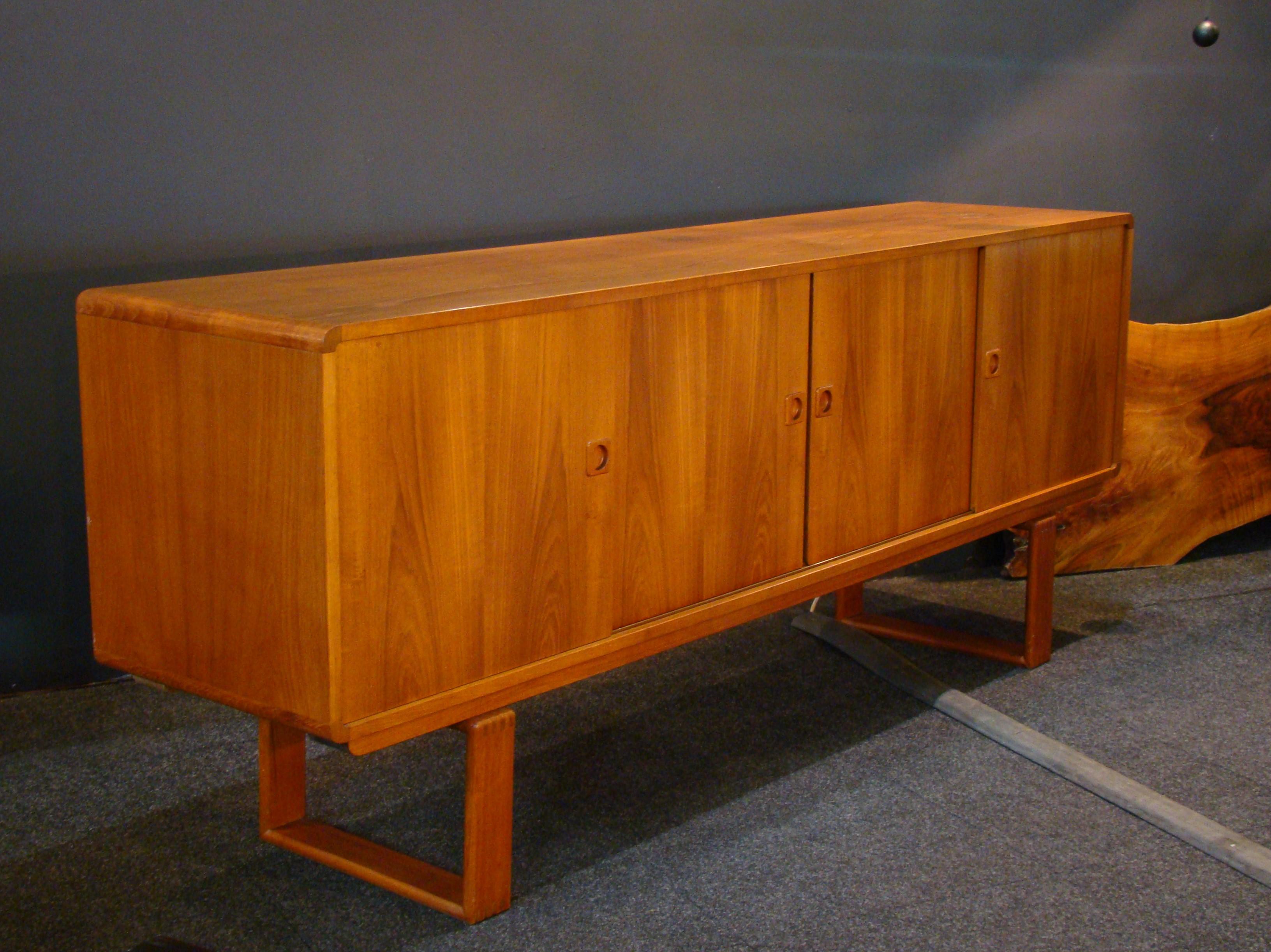 Danish Teak Credenza with Dovetailed Runners by Klausen and Son, circa 1969 5