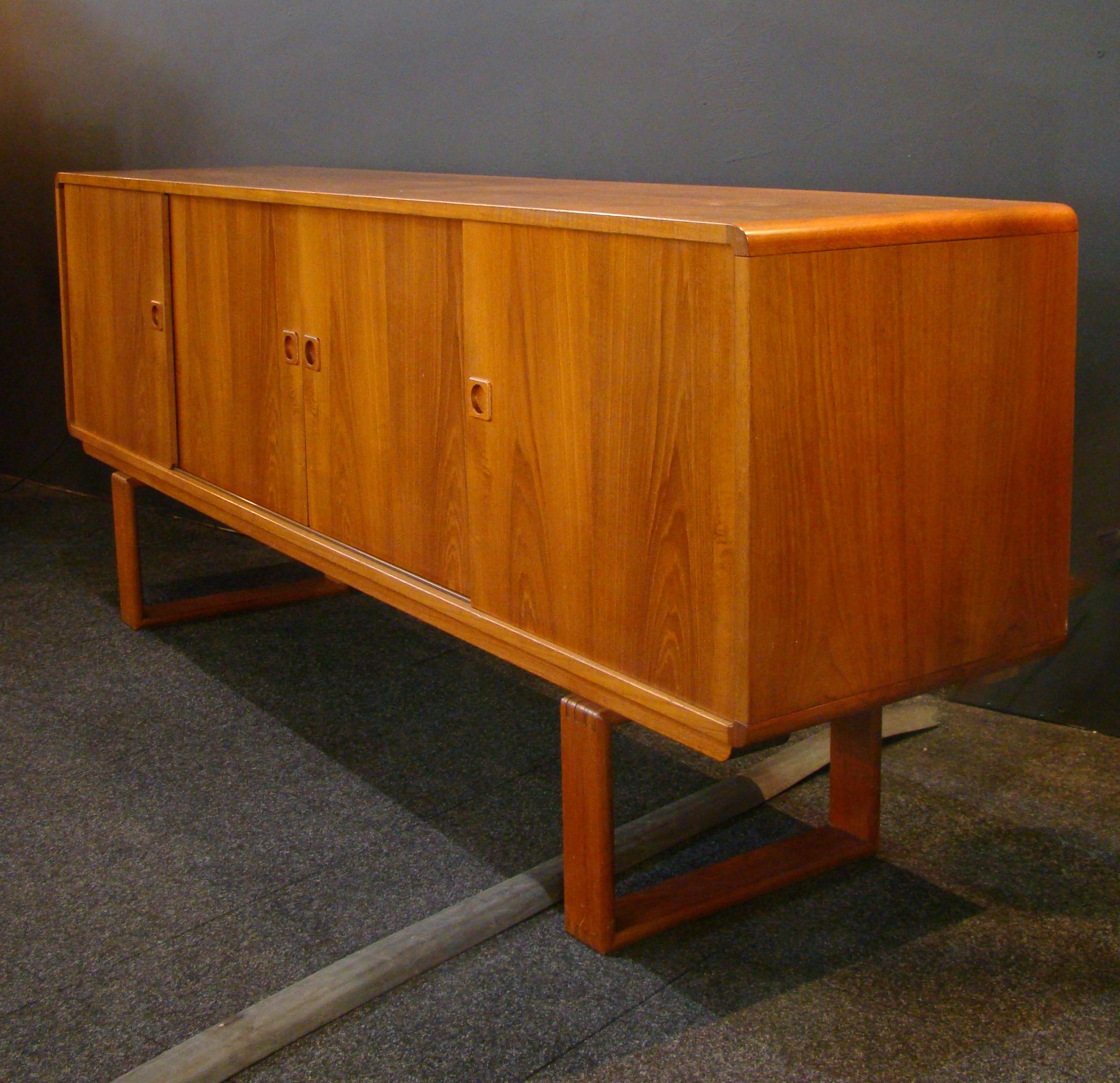 Danish Teak Credenza with Dovetailed Runners by Klausen and Son, circa 1969 6