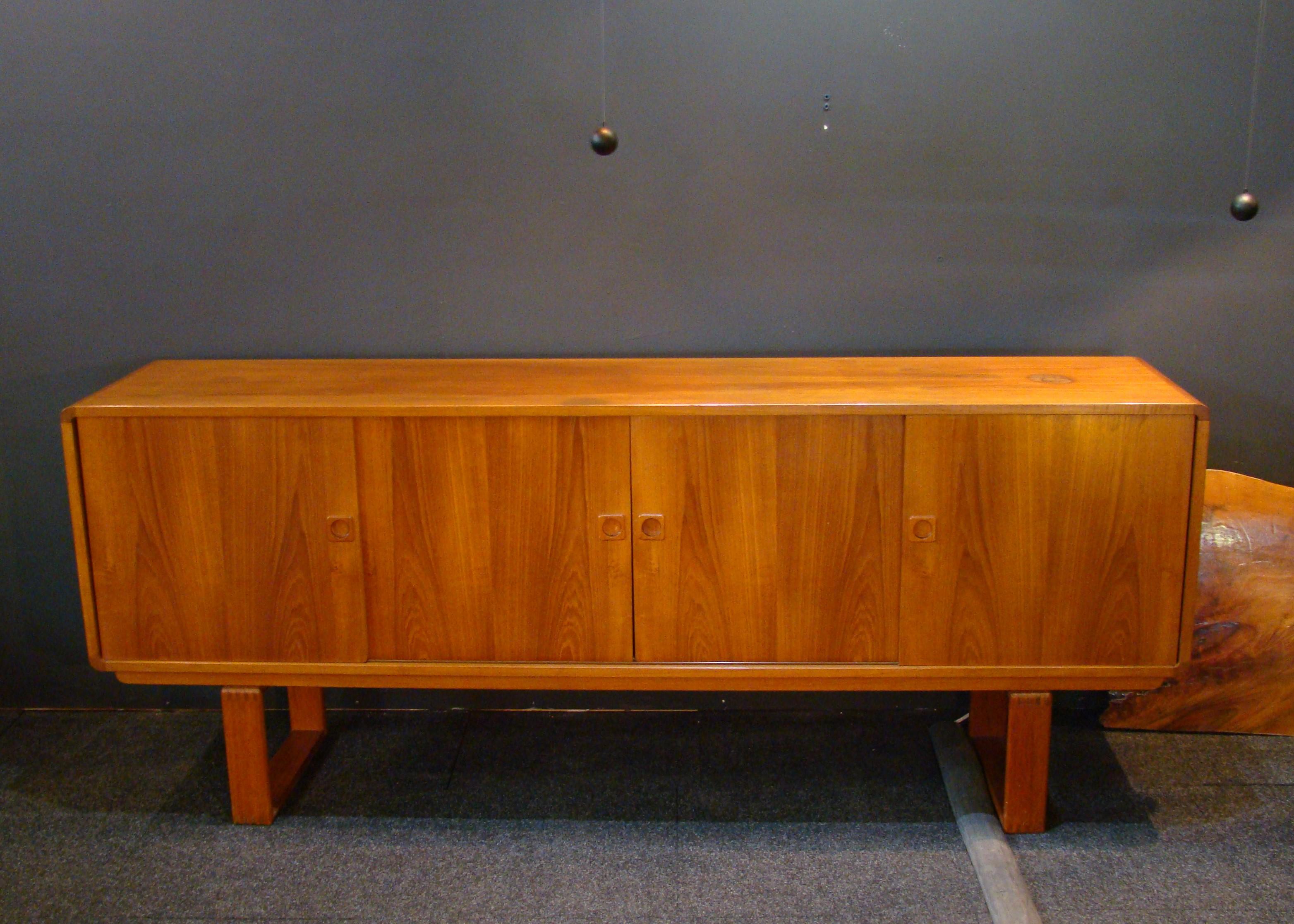 Danish Teak Credenza with Dovetailed Runners by Klausen and Son, circa 1969 7