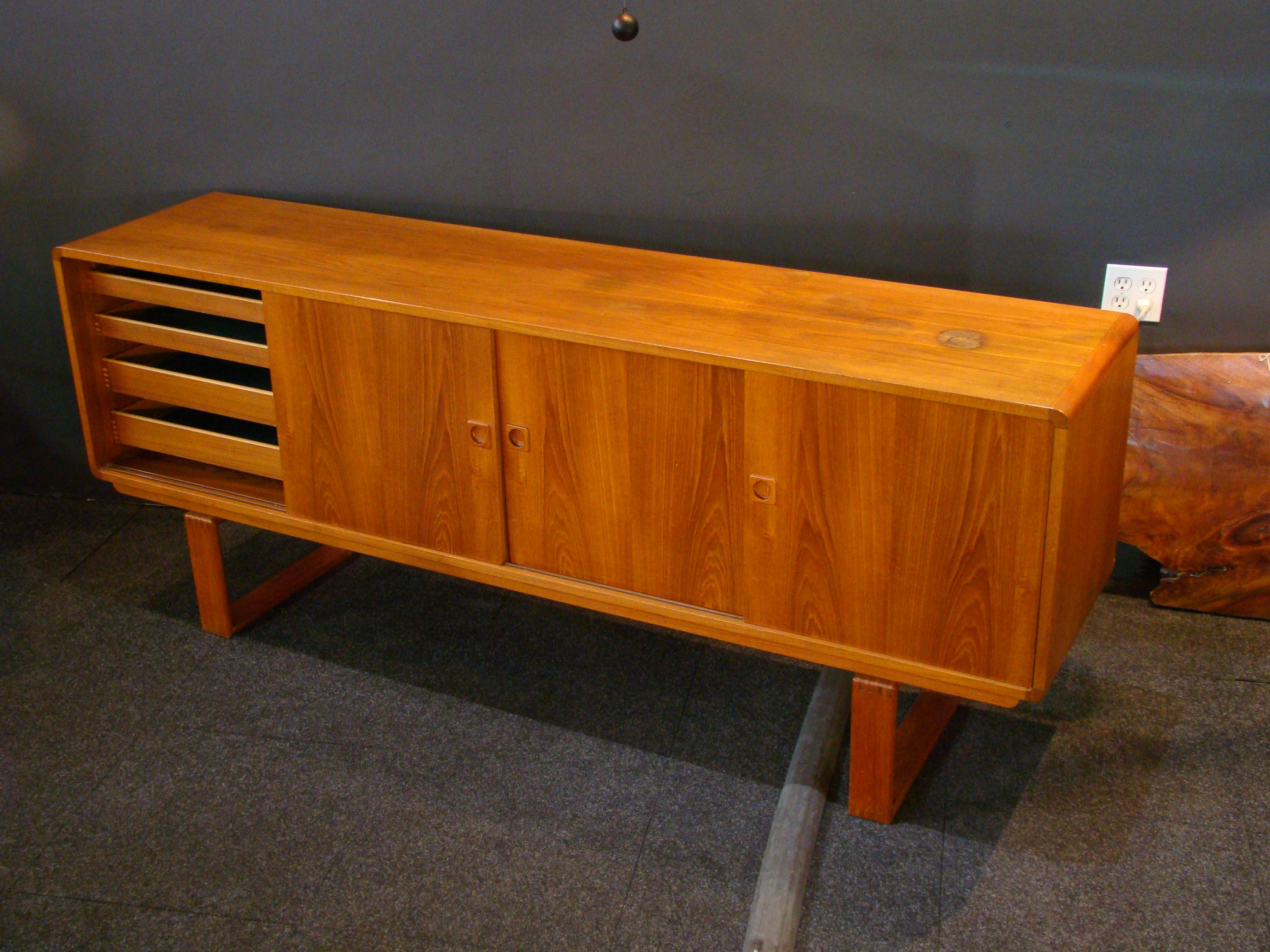 Danish Teak Credenza with Dovetailed Runners by Klausen and Son, circa 1969 3