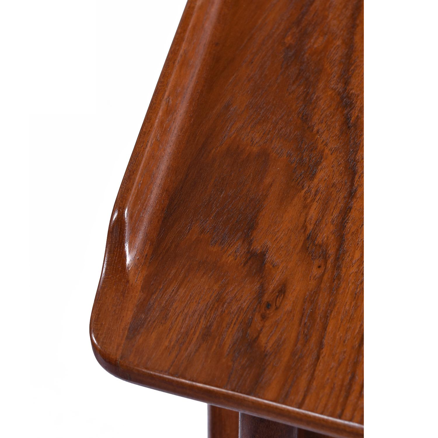 Danish Teak Curved Top Desk with Bookcase Cabinet by Svend Madsen for HP Hansen 7