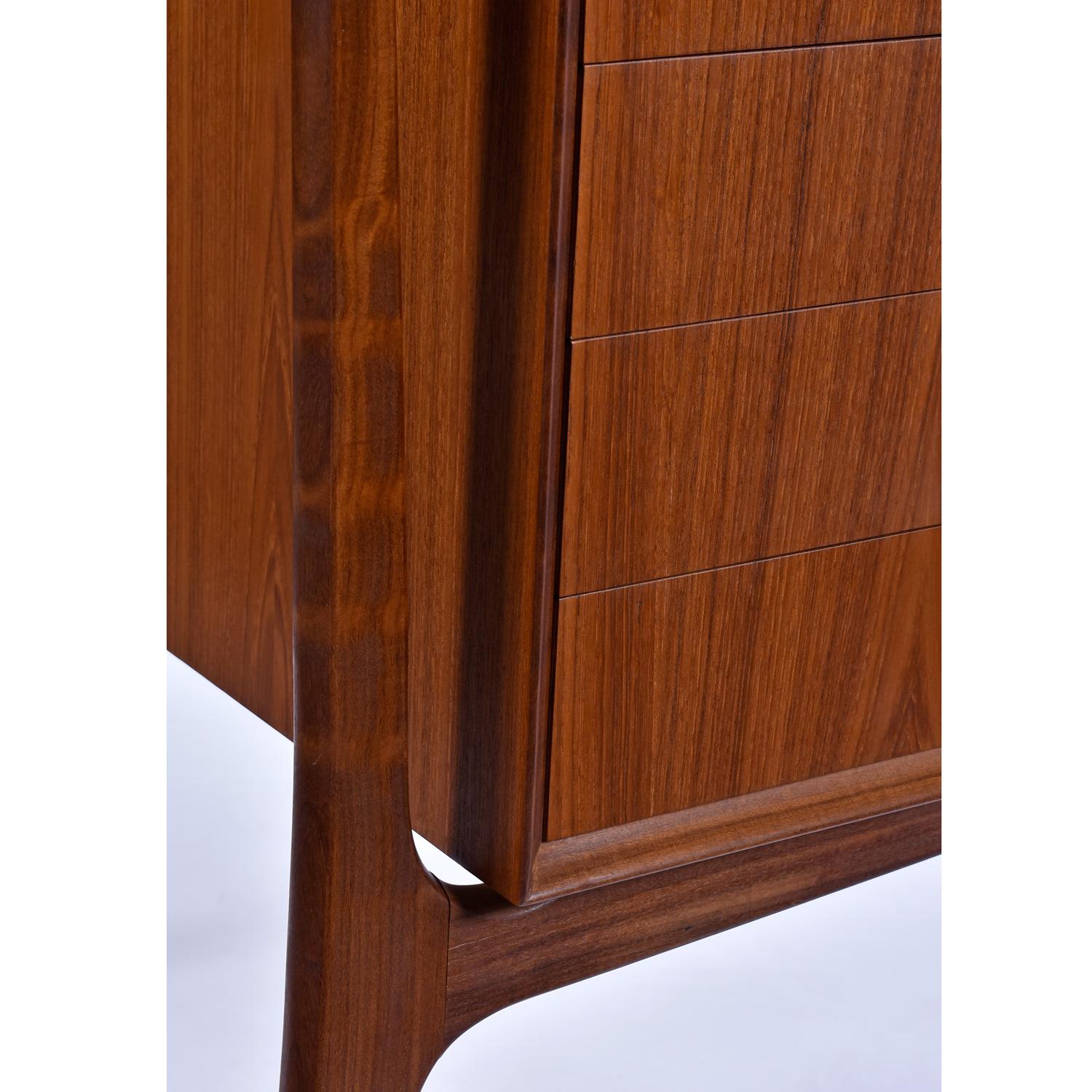 Danish Teak Curved Top Desk with Bookcase Cabinet by Svend Madsen for HP Hansen 8
