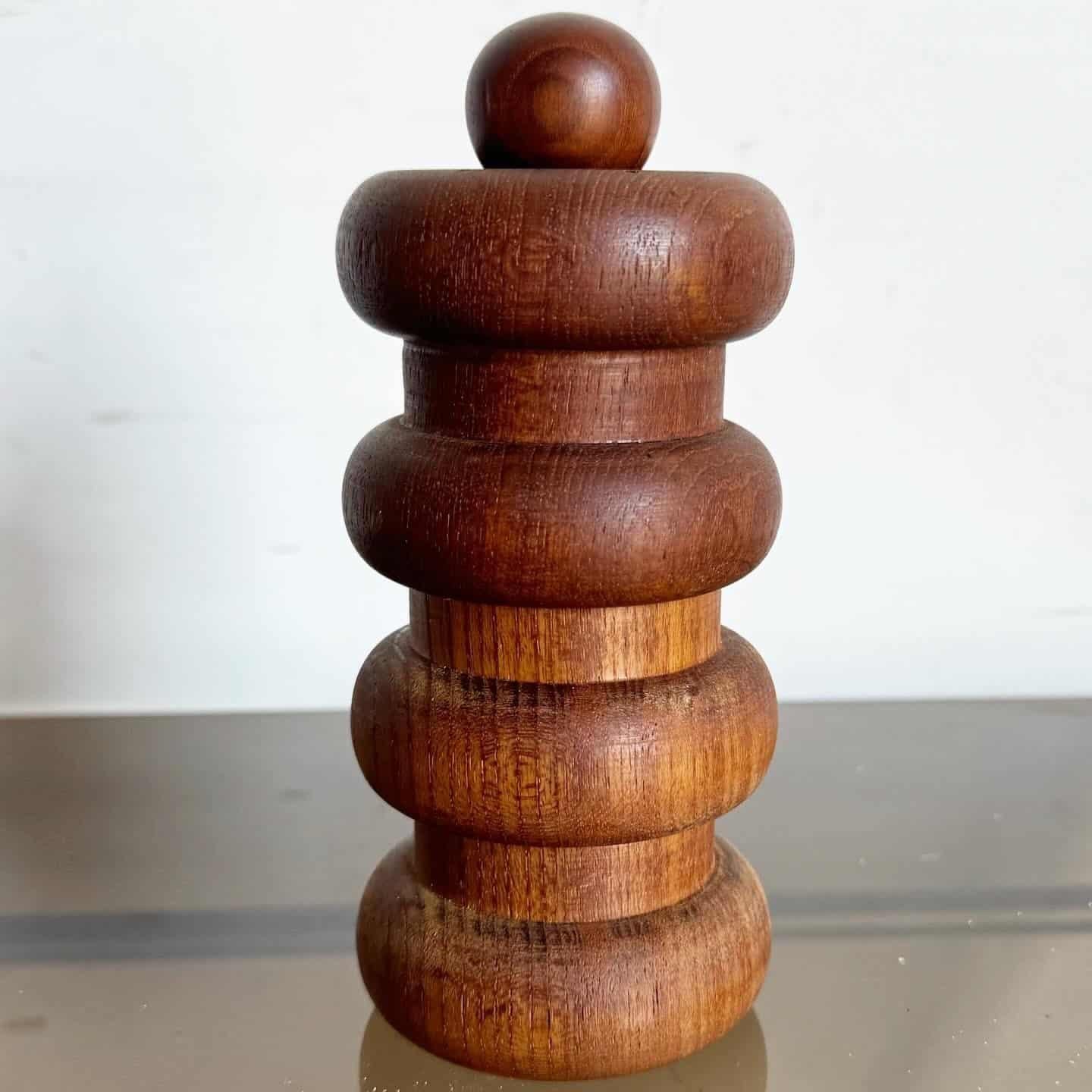 Danish Teak Dansk Designs Pepper Grinder/Salt Shaker by Jens Quistgaard In Good Condition In Delray Beach, FL
