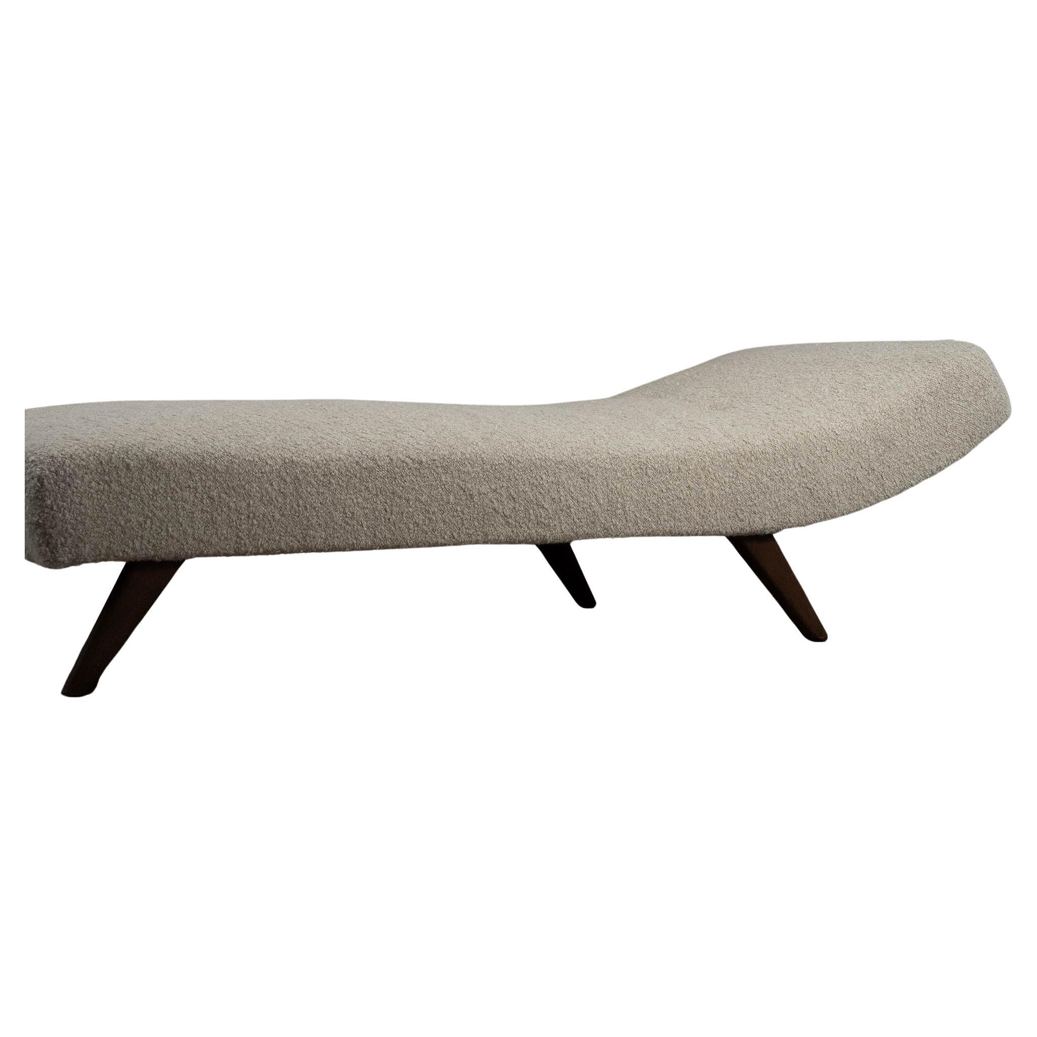 Danish teak Daybed in wool fabric For Sale