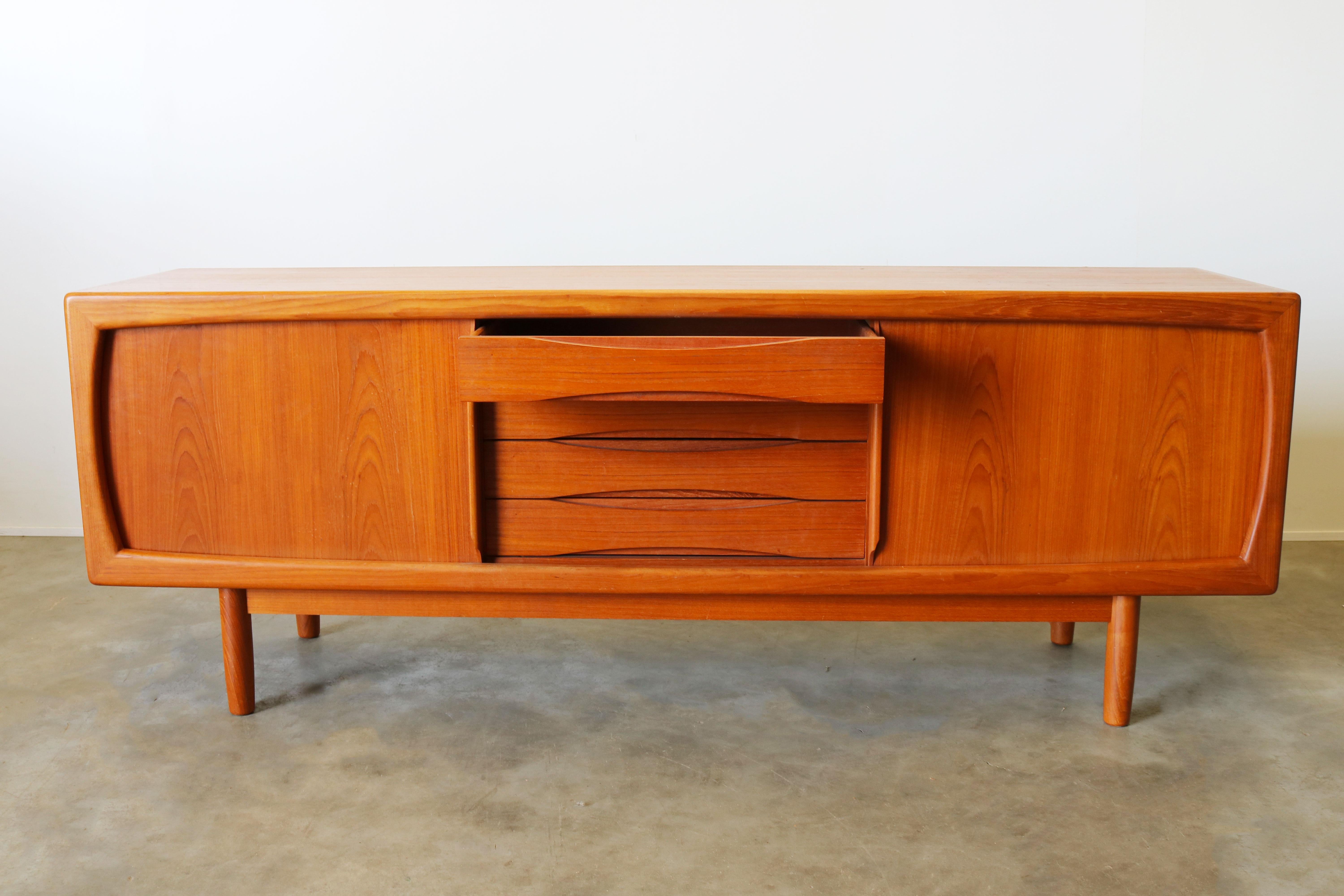 Wood Danish Teak Design Sideboard or Credenza Designed by H.P. Hansen Brown, 1950