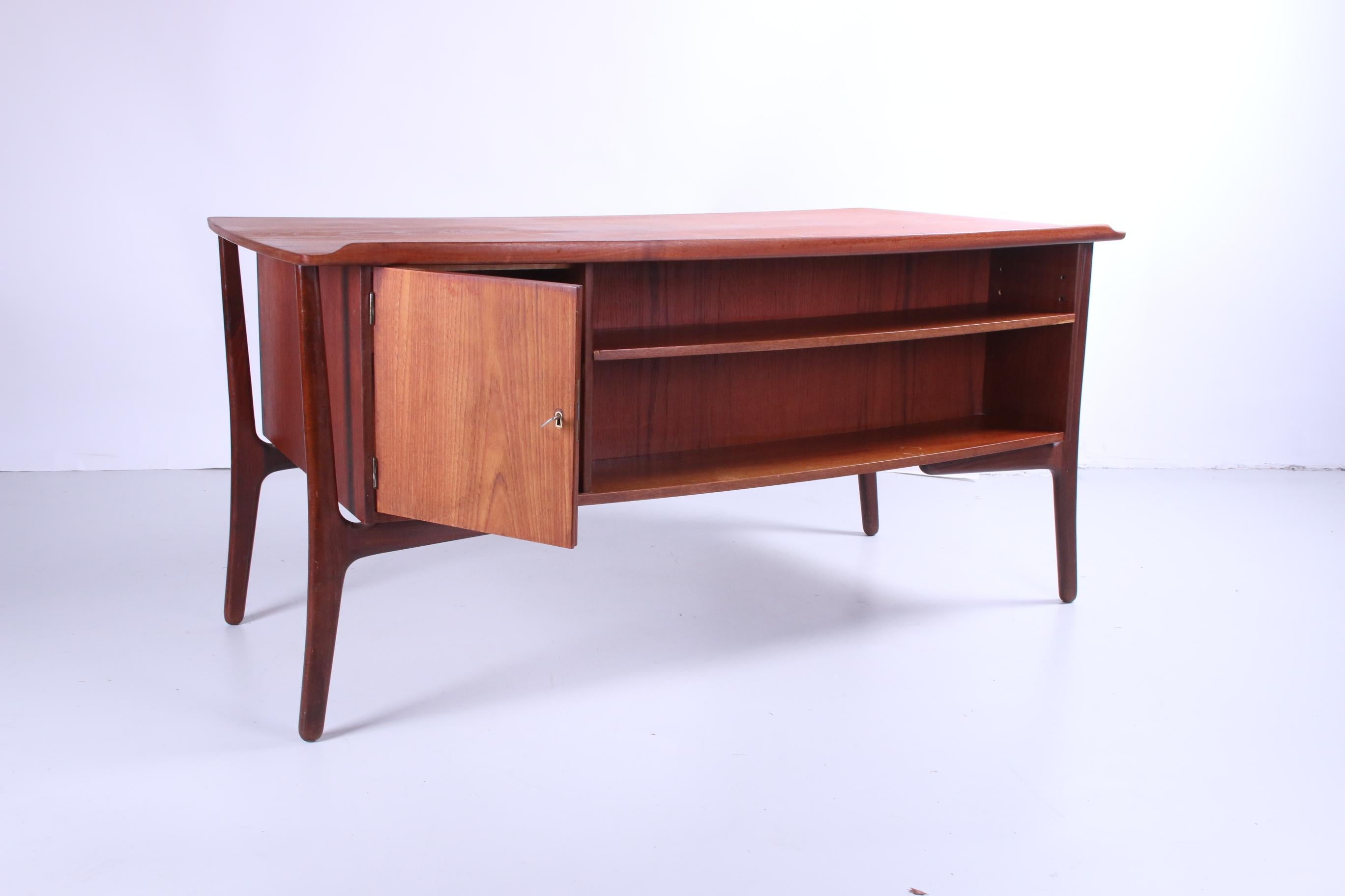 Danish Teak Desk by Svend Aage Madsen for HP Hansen, 1960s 2