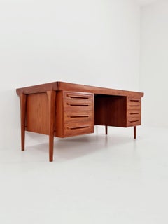 Danish teak desk model Executive Desk by Ib Kofod Larsen , 1960s