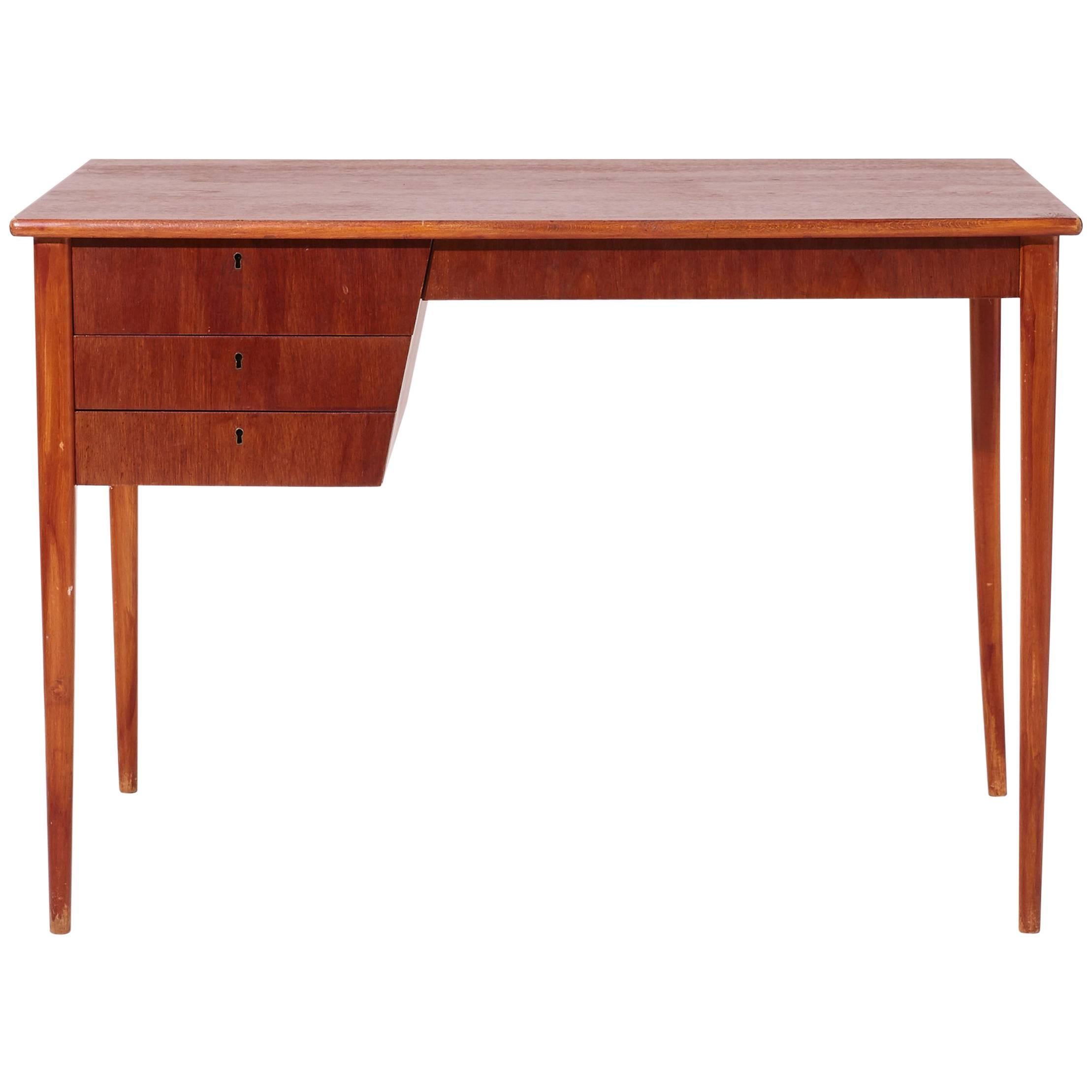 Danish Teak Desk, Severin Hansen, Cabinetmaker, 1950s For Sale