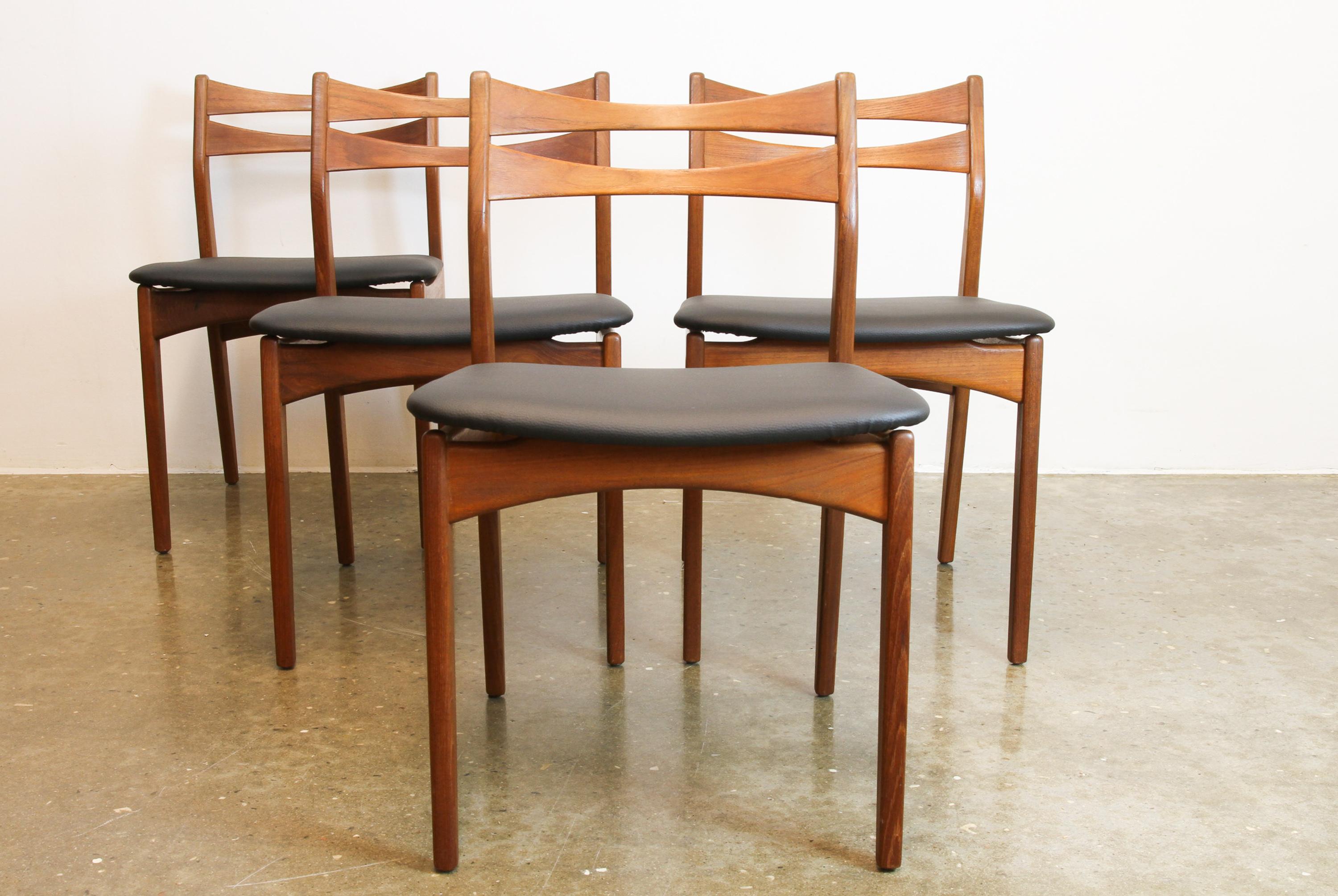 Danish Teak Dining Chairs 1960s Set of 4 1