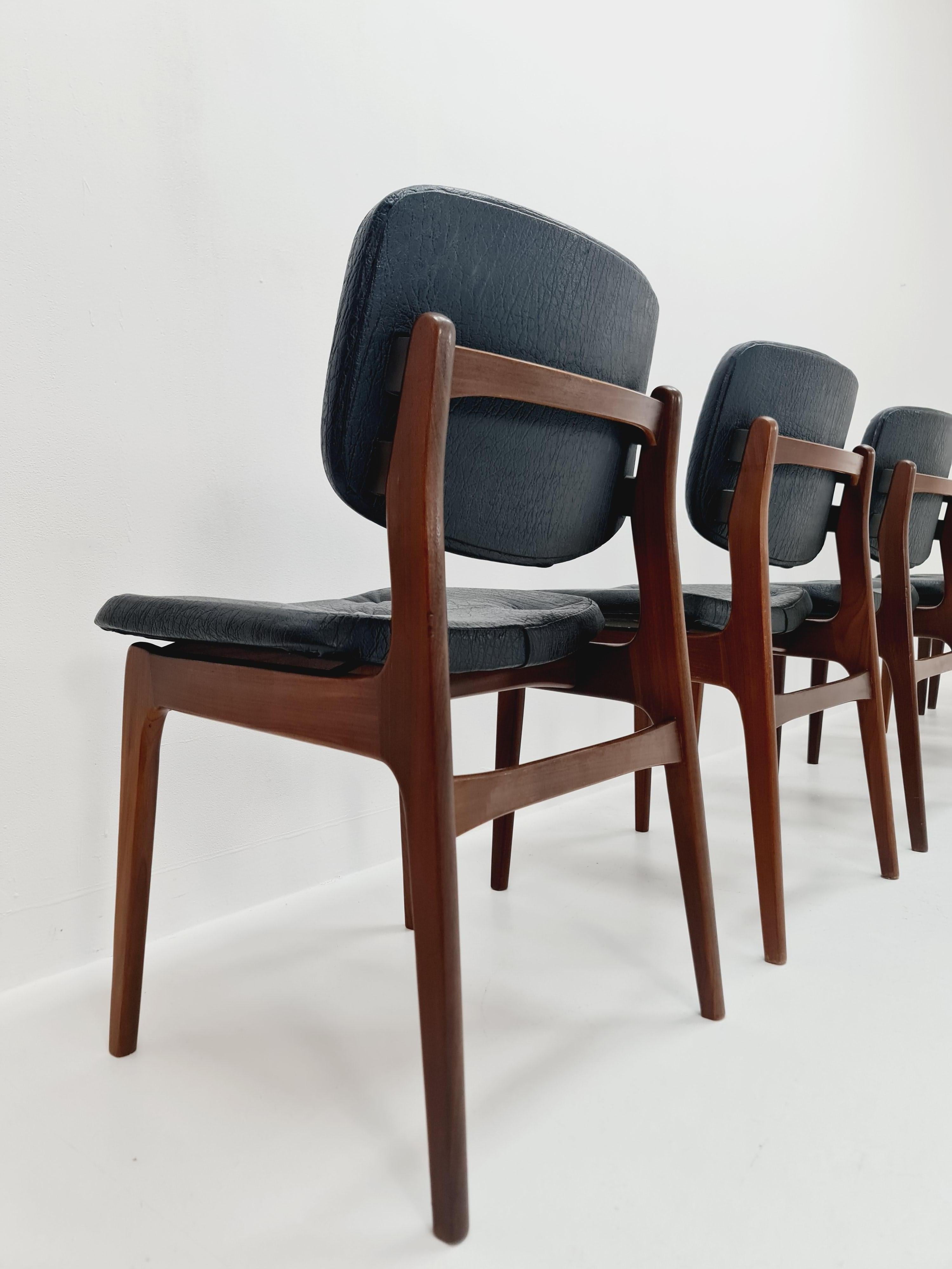 Teak danese  sedie da pranzo   Anni '60, set di 6 in vendita 4