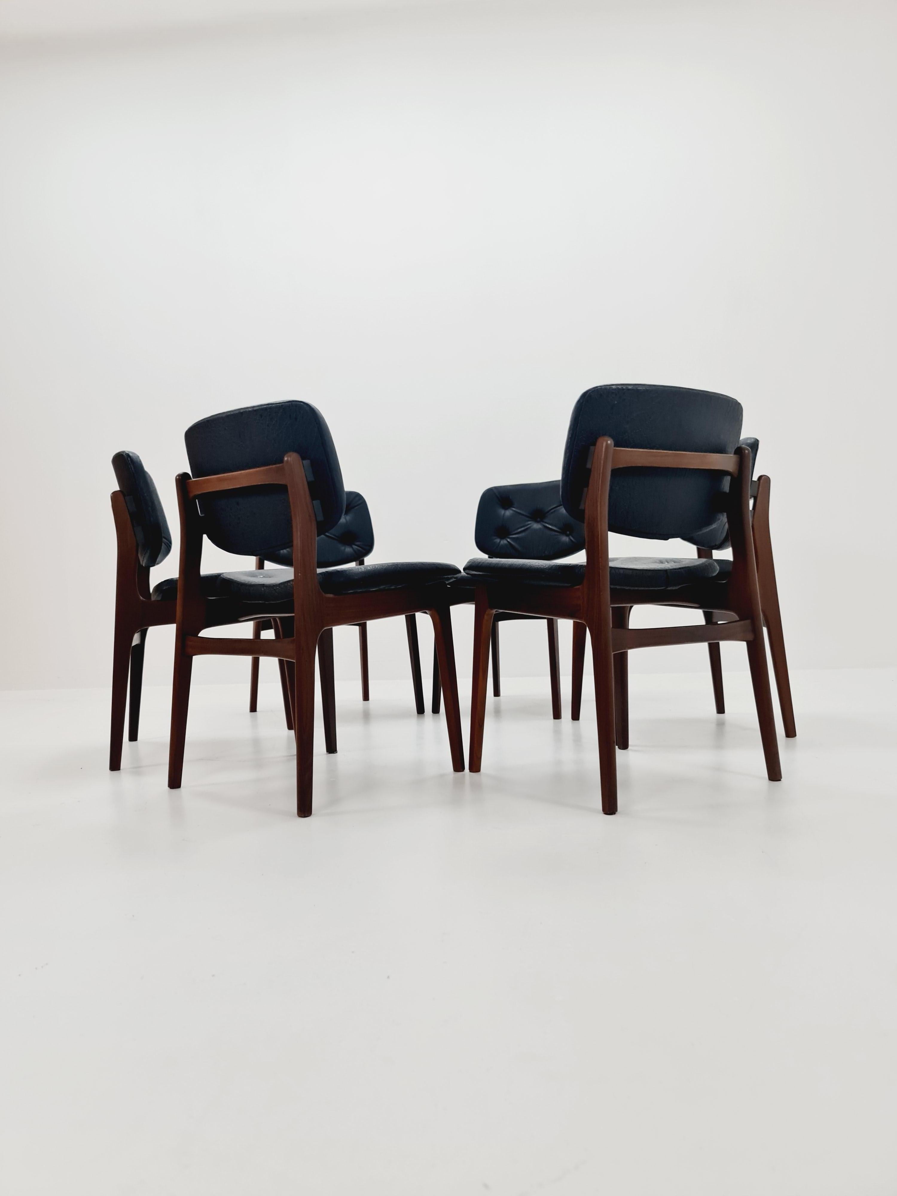 Teak danese  sedie da pranzo   Anni '60, set di 6 in vendita 7