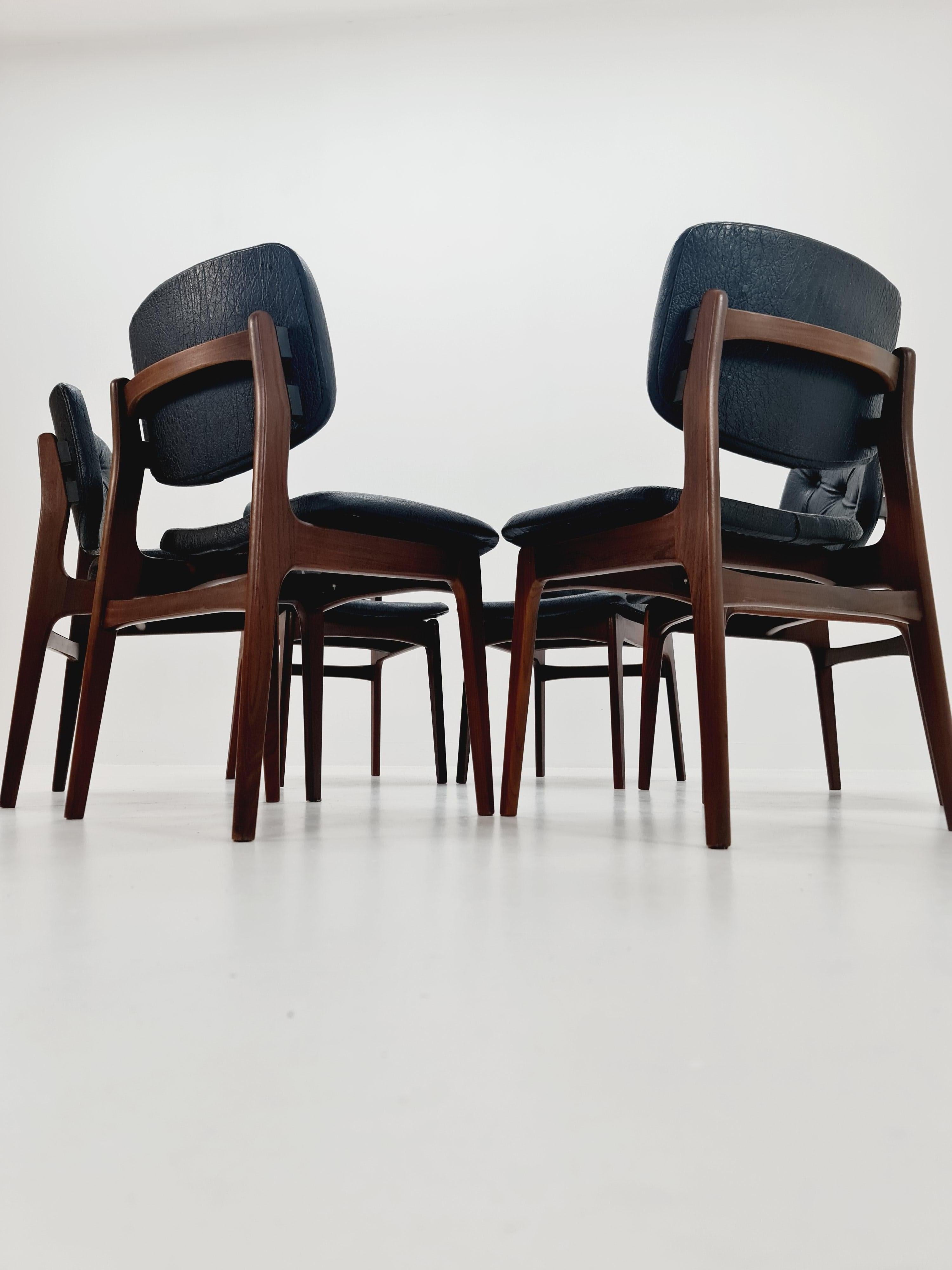 Teak danese  sedie da pranzo   Anni '60, set di 6 in vendita 8