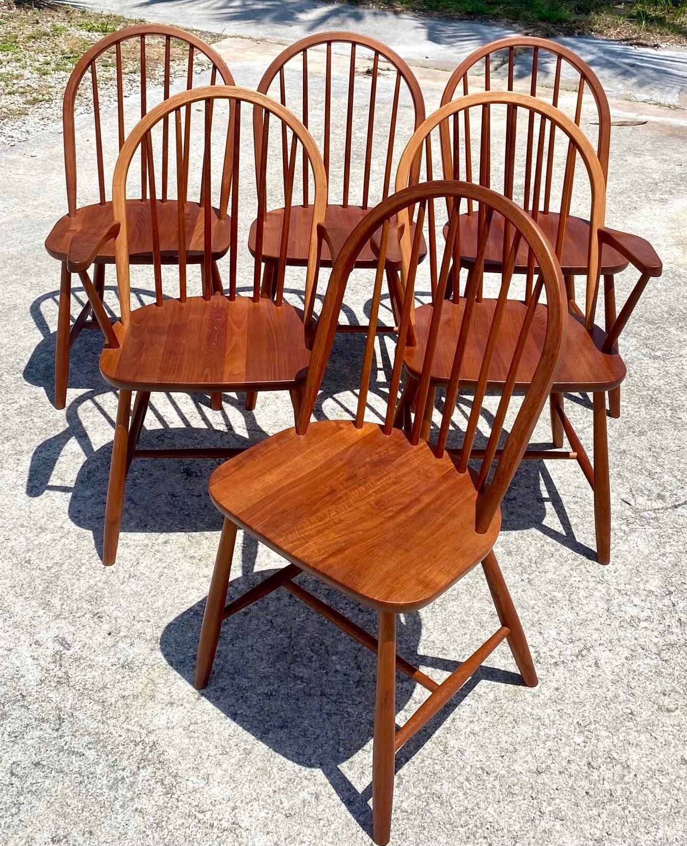 Mid-Century Modern Danish Teak Dining Chairs by Erik Ole Jorgensen for Tarm Stole