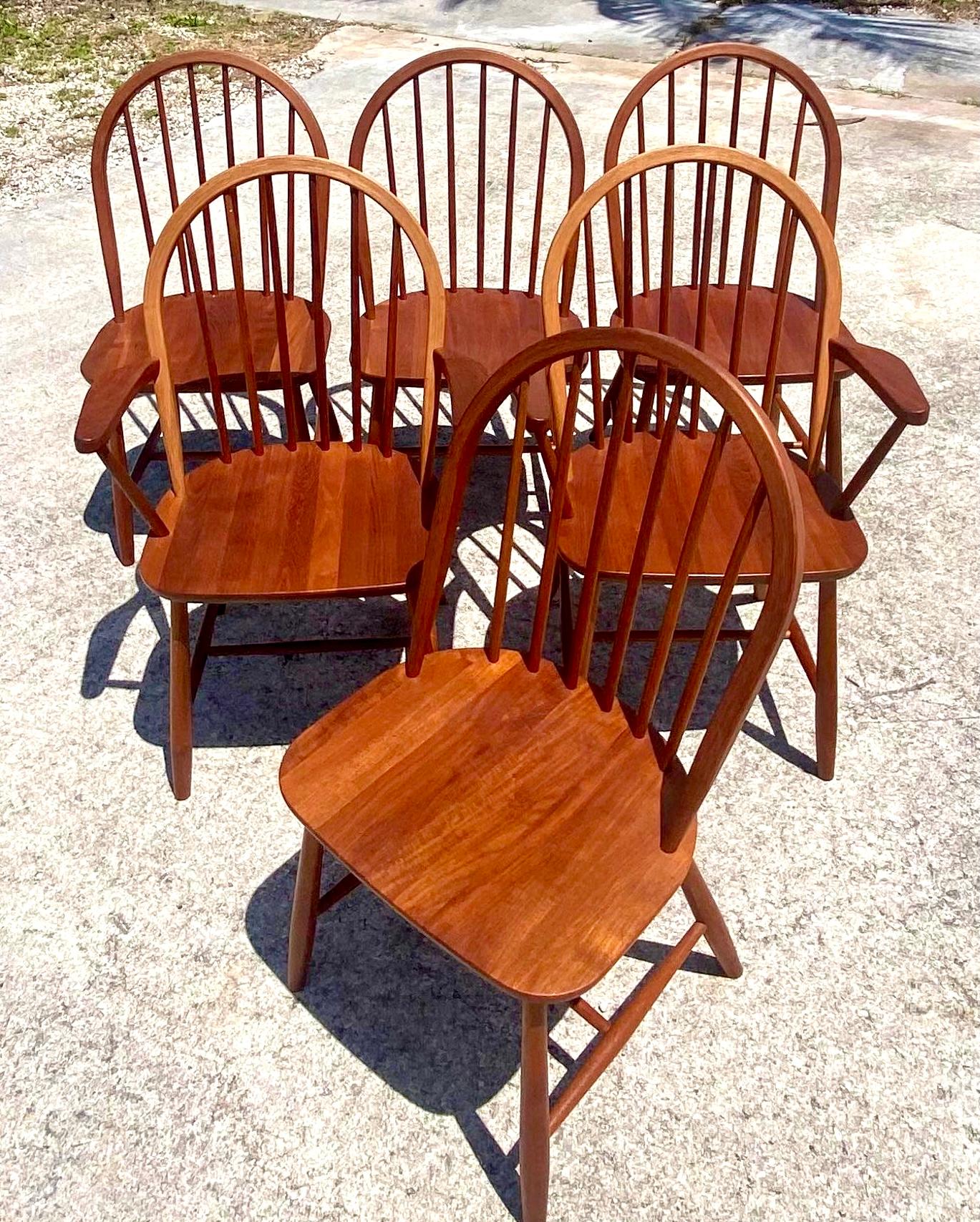 Danish Teak Dining Chairs by Erik Ole Jorgensen for Tarm Stole In Good Condition In West Palm Beach, FL