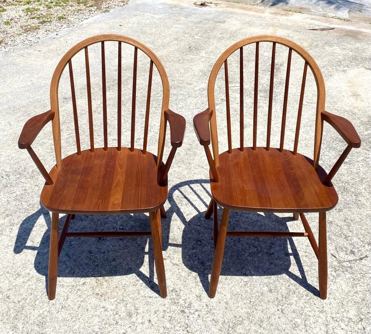 20th Century Danish Teak Dining Chairs by Erik Ole Jorgensen for Tarm Stole