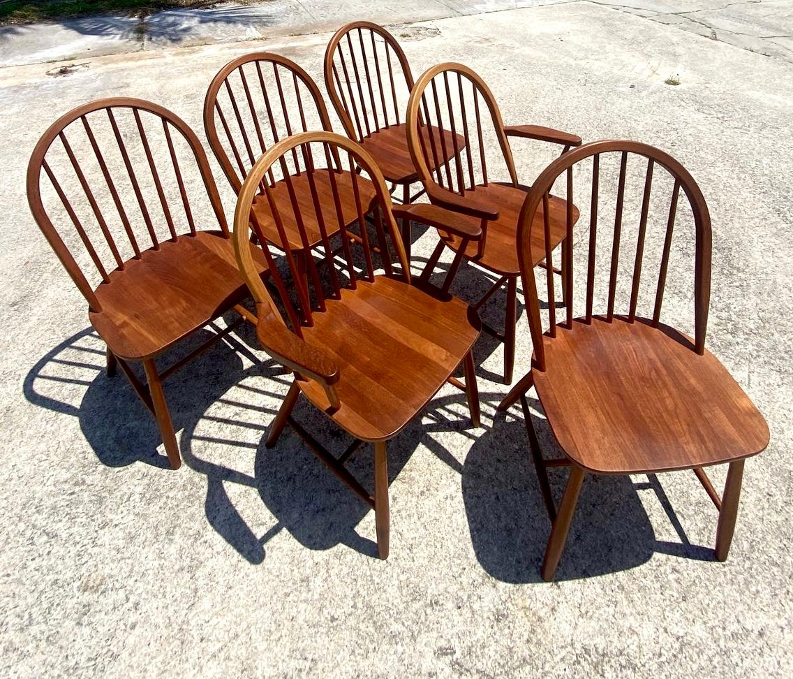 Wood Danish Teak Dining Chairs by Erik Ole Jorgensen for Tarm Stole