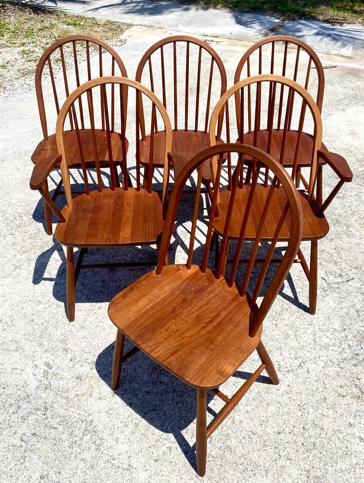 Danish Teak Dining Chairs by Erik Ole Jorgensen for Tarm Stole 1