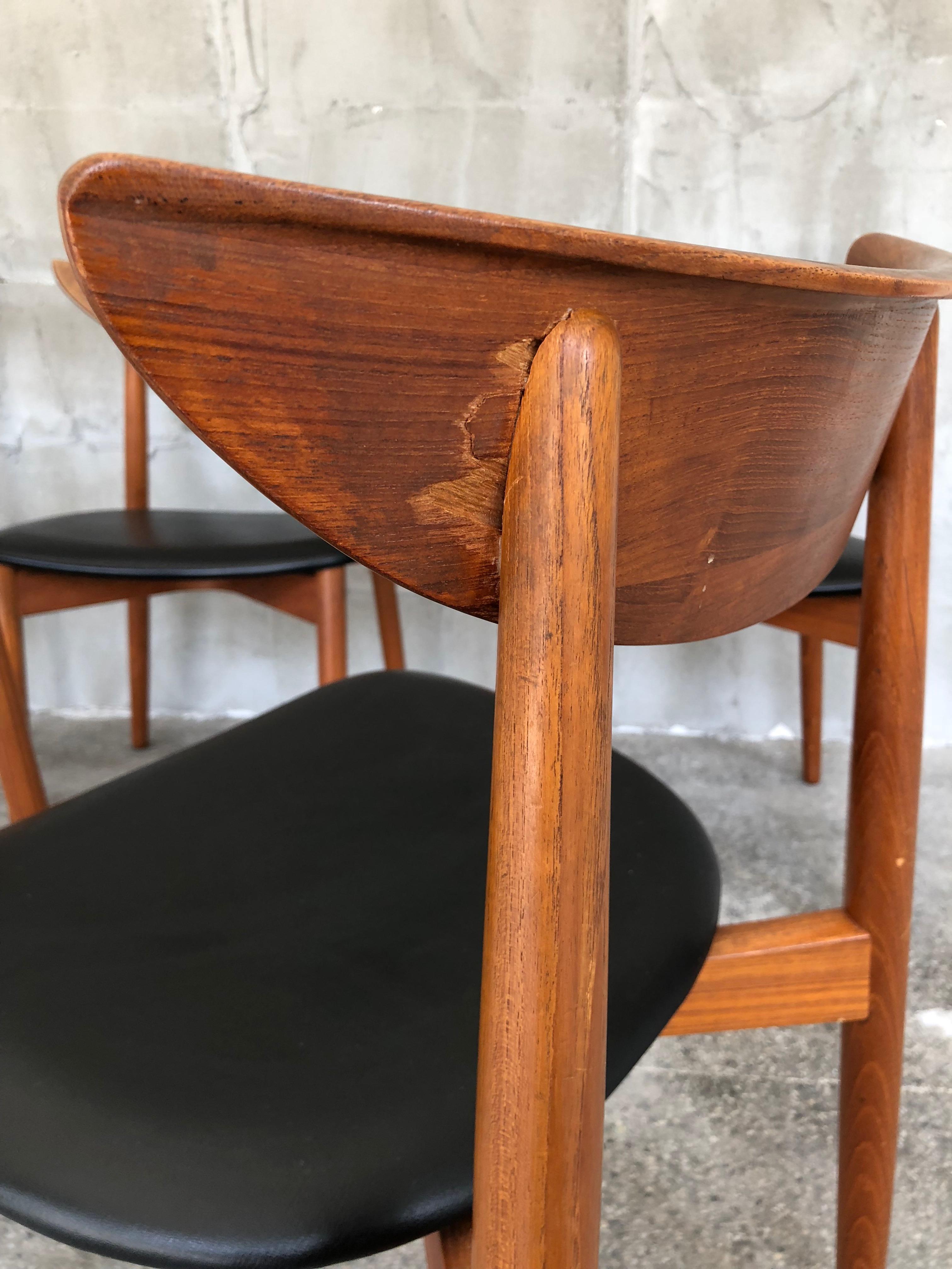 Danish Teak Dining Chairs by Harry Ostergaard, 1960s Set of Six For Sale 5