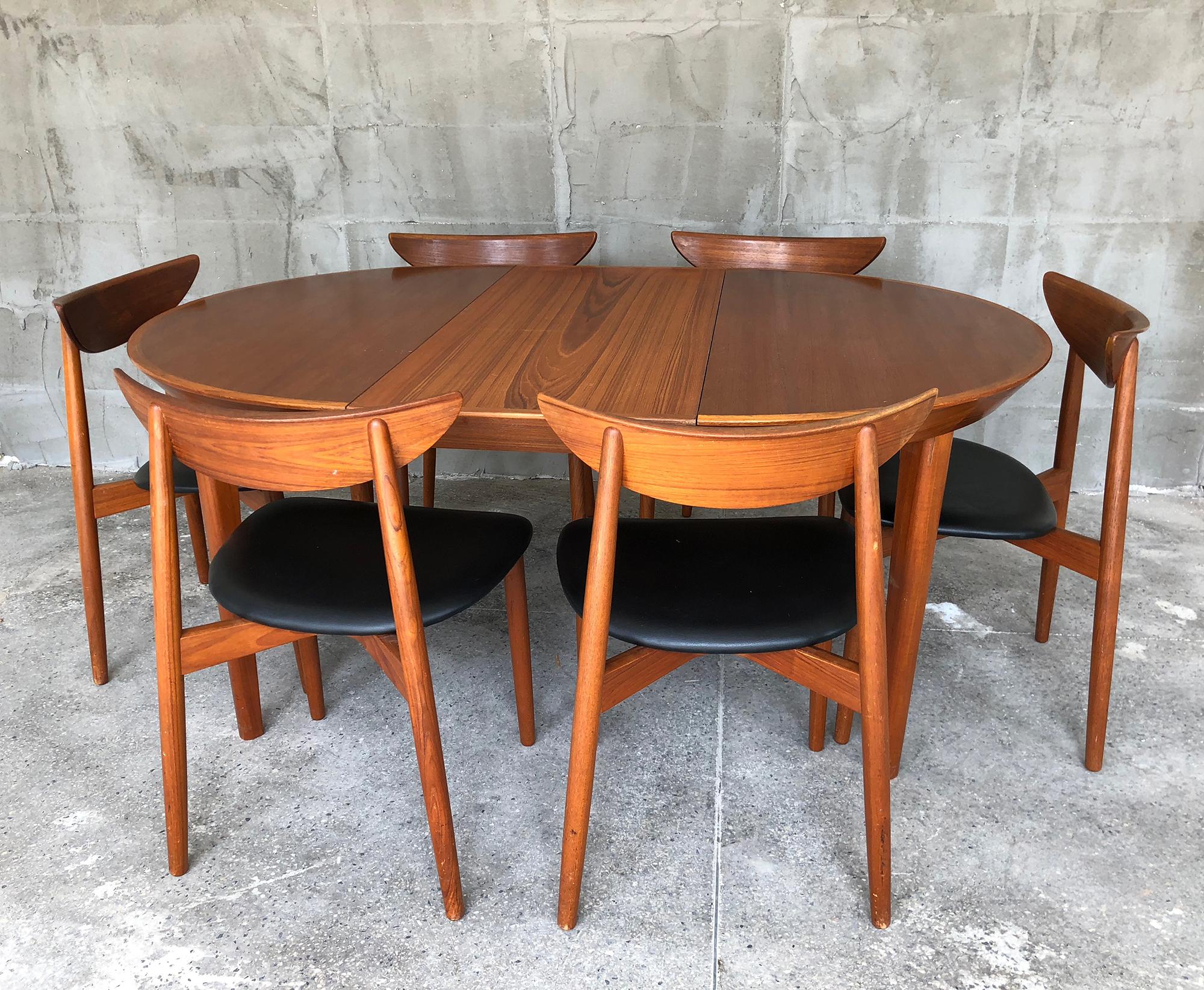 Danish Teak Dining Chairs by Harry Ostergaard, 1960s Set of Six For Sale 6