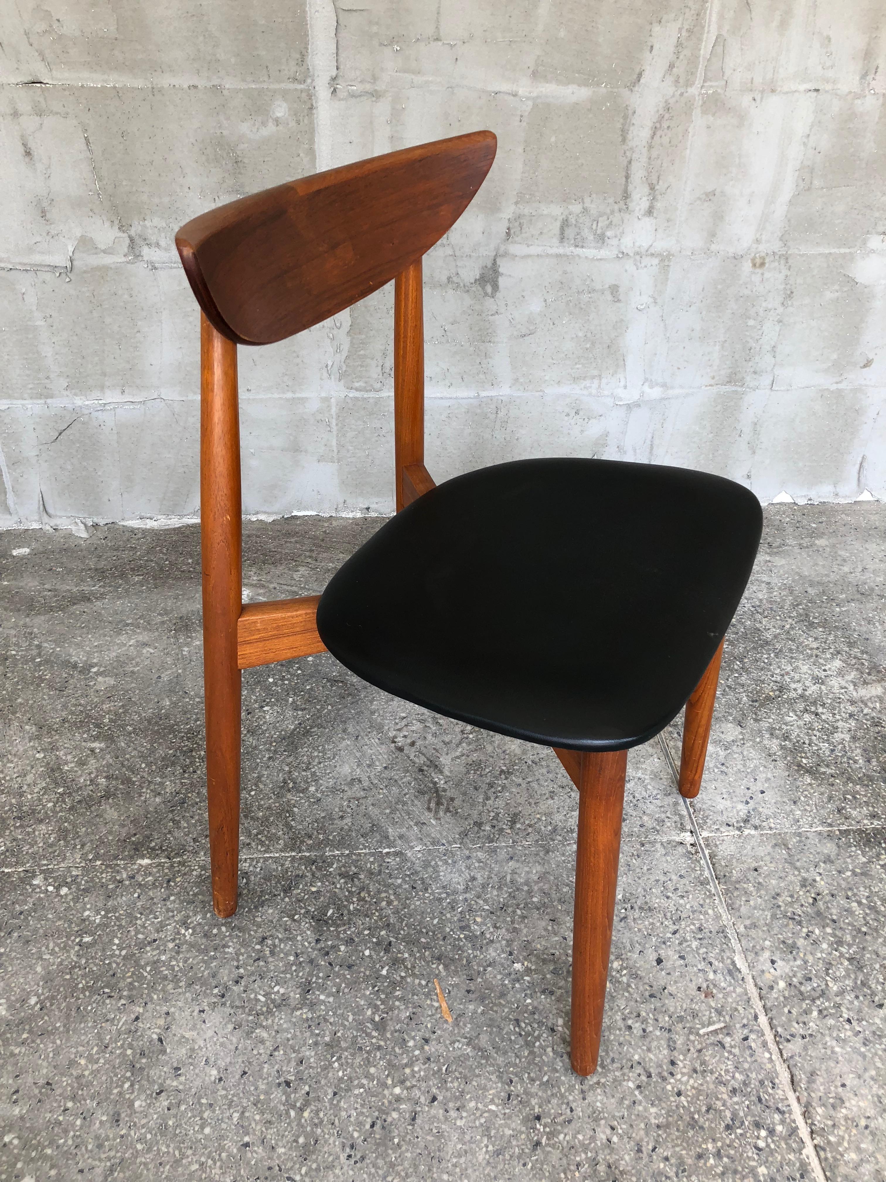 Danish Teak Dining Chairs by Harry Ostergaard, 1960s Set of Six For Sale 3