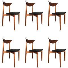 Danish Teak Dining Chairs by Harry Ostergaard, 1960s Set of Six