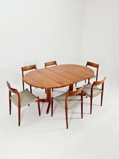 Danish teak Dining Chairs by Niels O. Moller , model 7 , set of 6 , 1960s