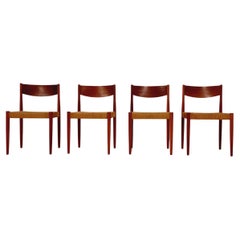 Danish Teak Dining Chairs By Poul M.Volther for Frem Rojle 1960s, set of 4
